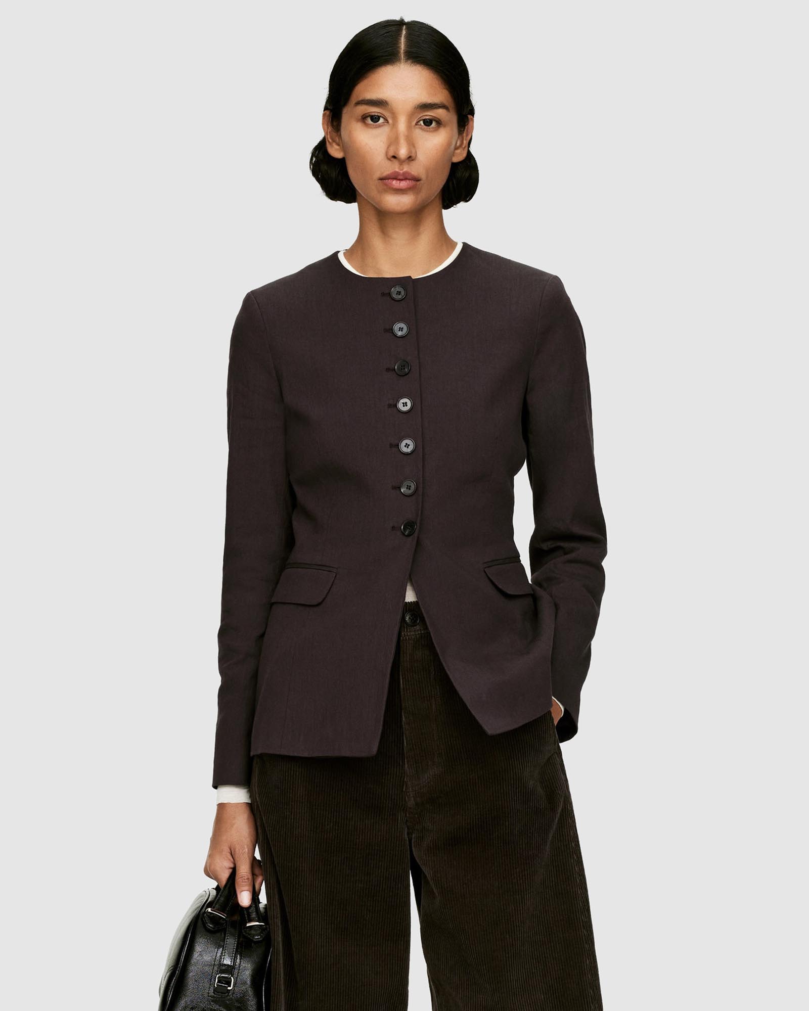 Linen-Blend Blazer