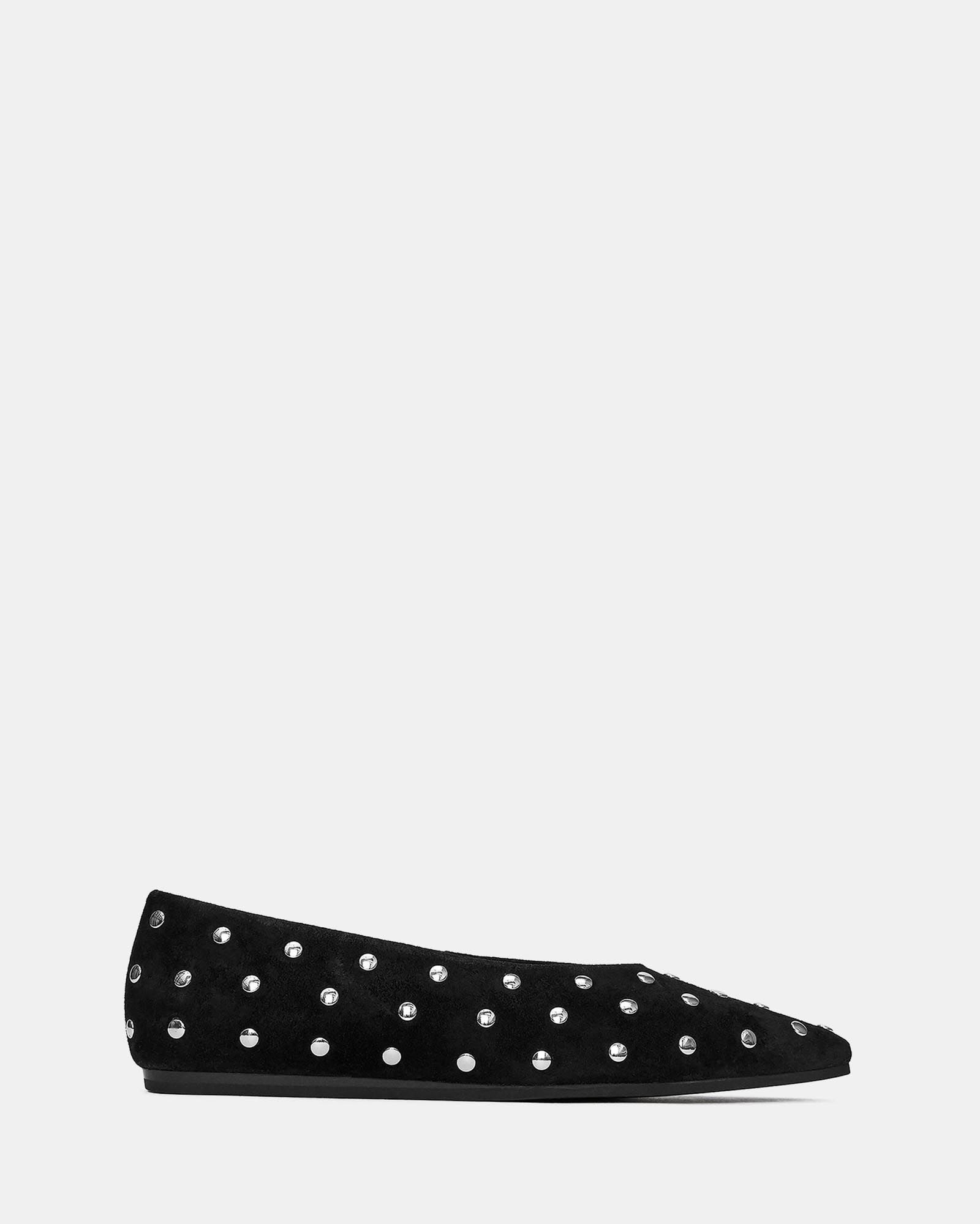 Studded Suede Ballet Flats