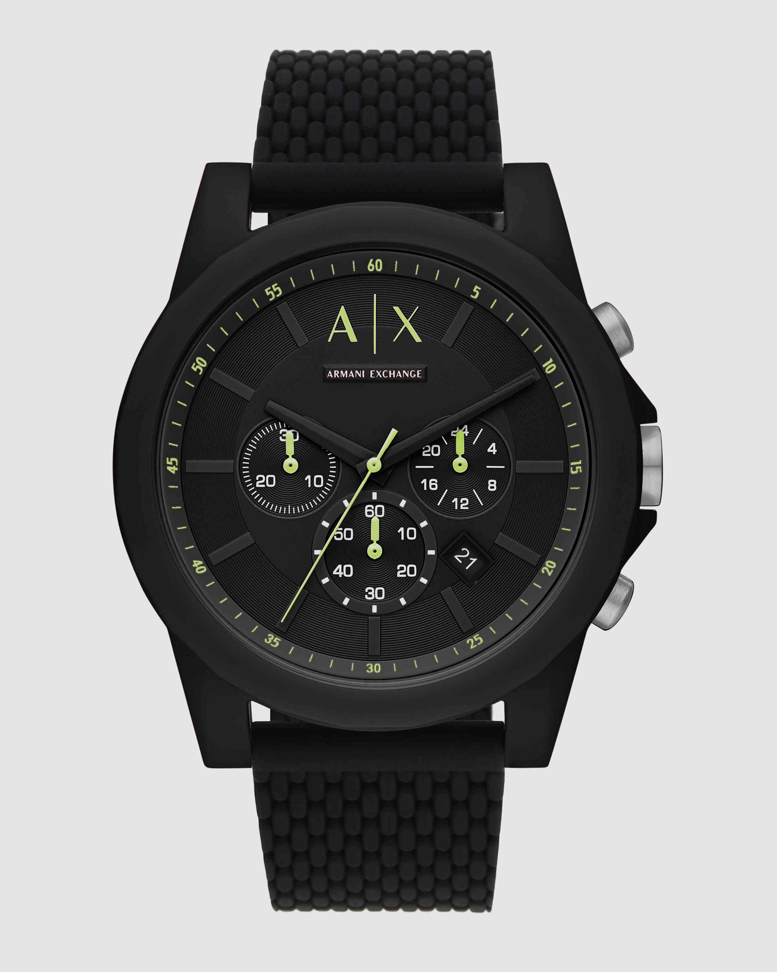 Black Chronograph Watch AX1344