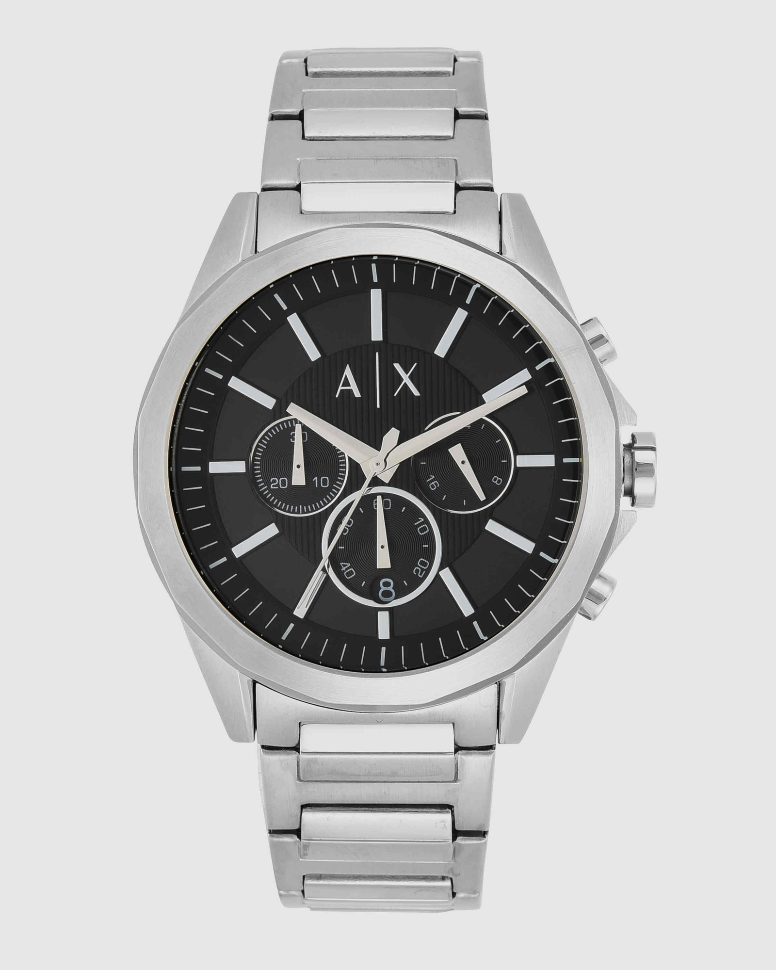 Silver-Tone Chronograph Watch