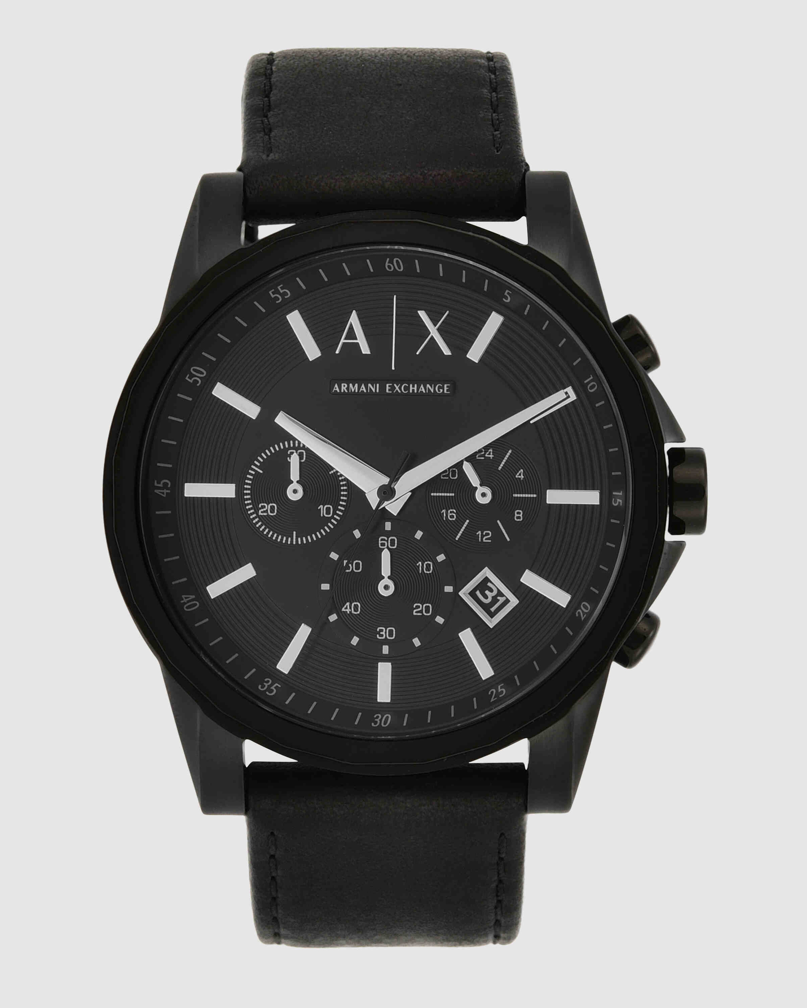 Black Chronograph Watch AX2098