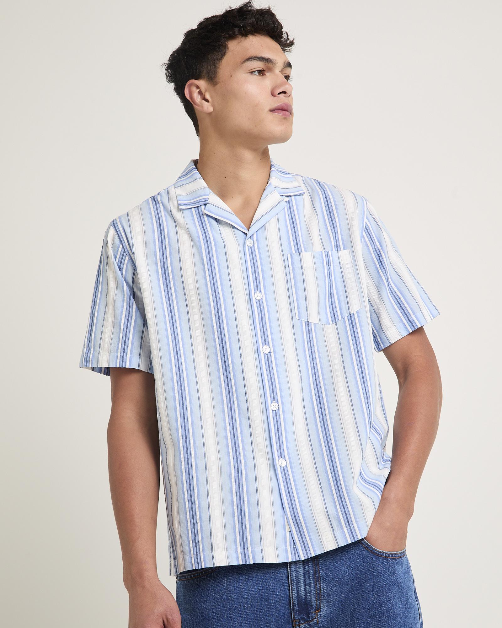 Pinnacle Stripe Short Sleeve Resort Shirt
