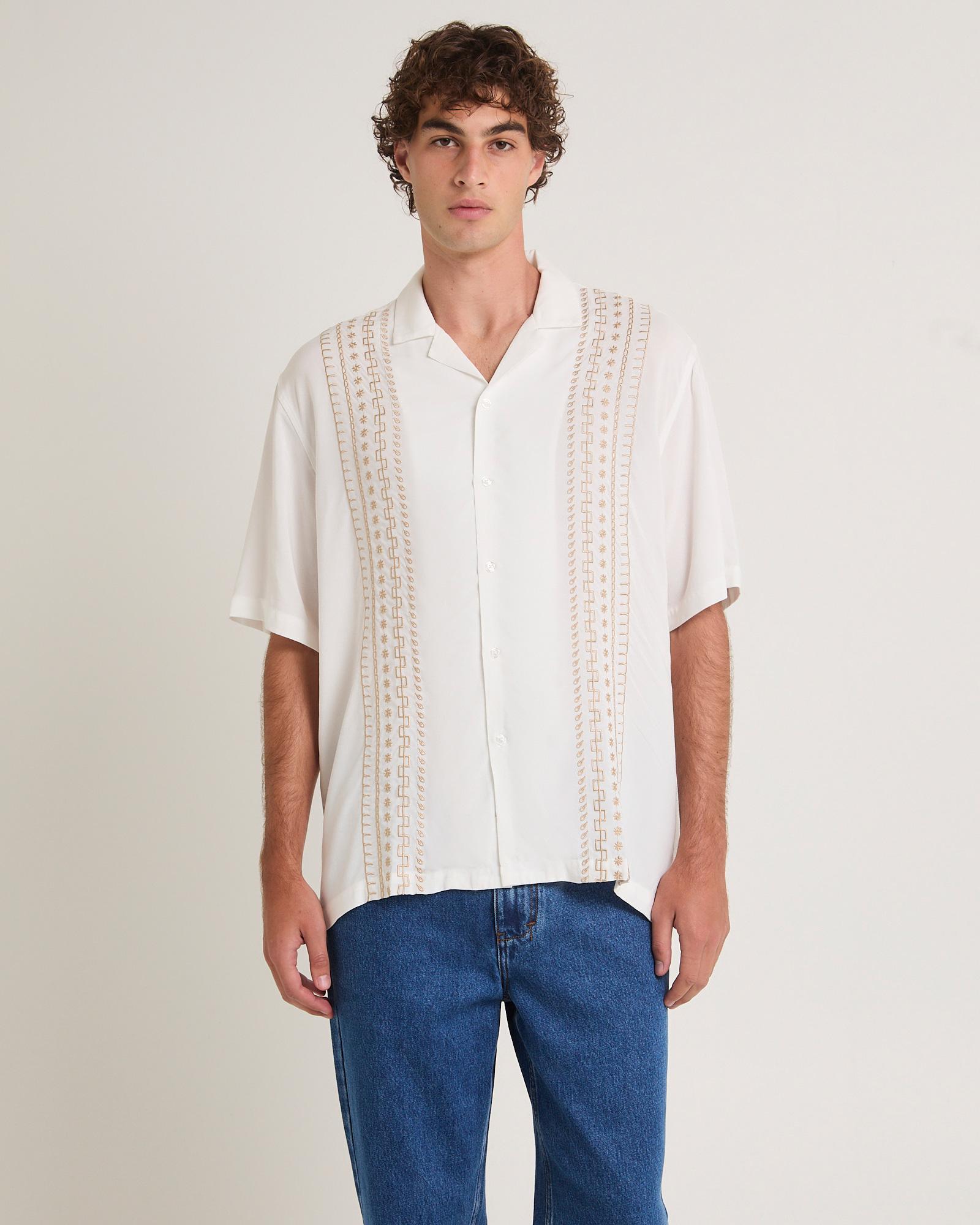 Capri Embroidered Short Sleeve Resort Shirt