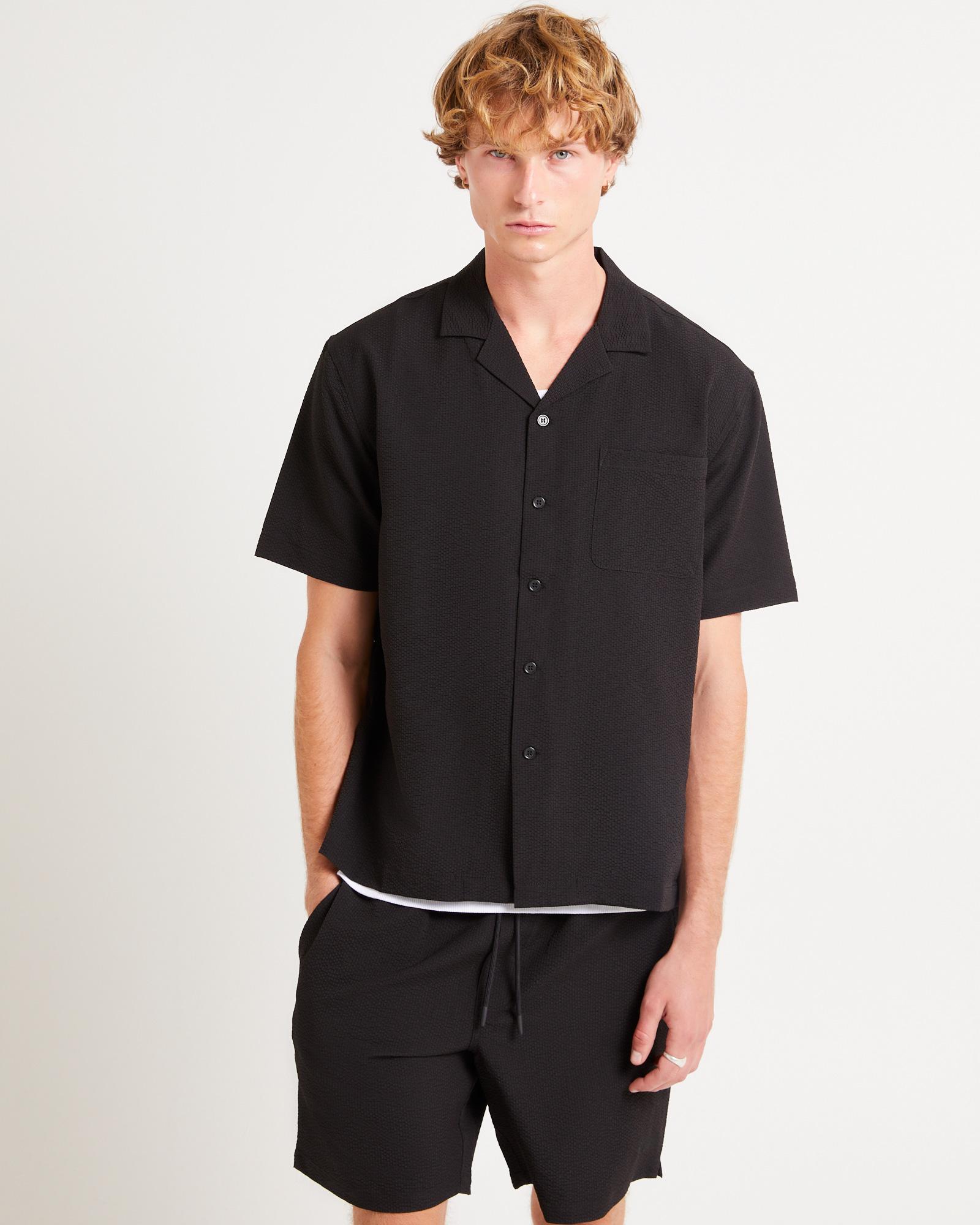 Morrison Seersucker Shorts Sleeve Resort Shirt