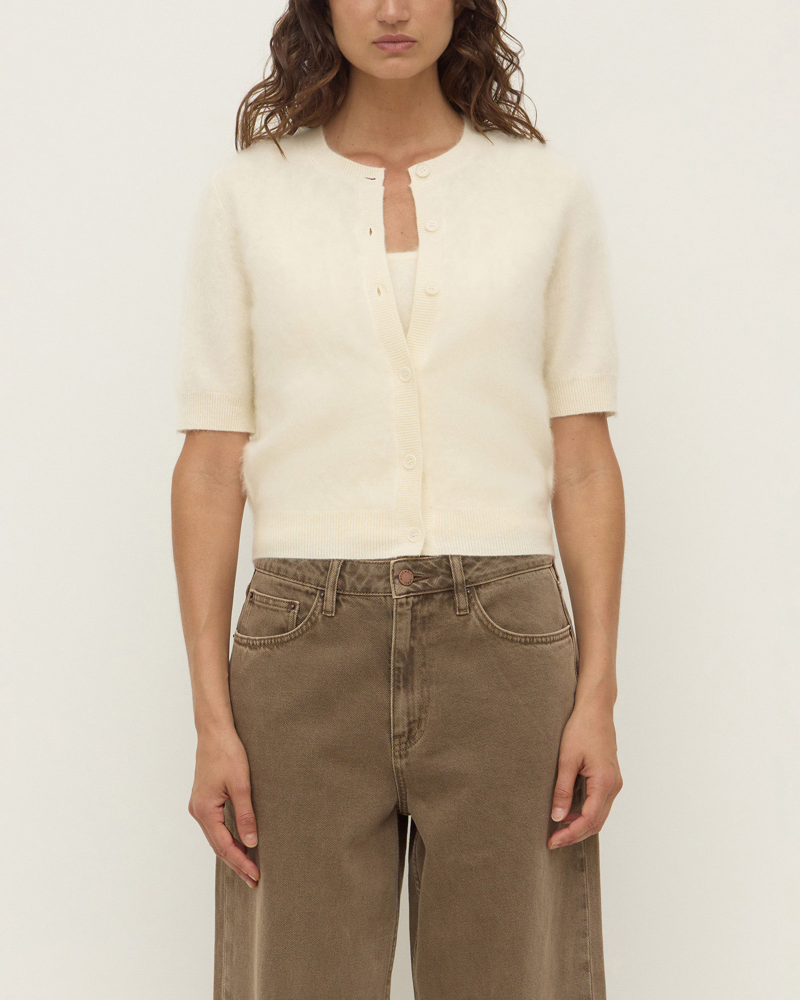 Carina Wool Short Sleeve Cardigan