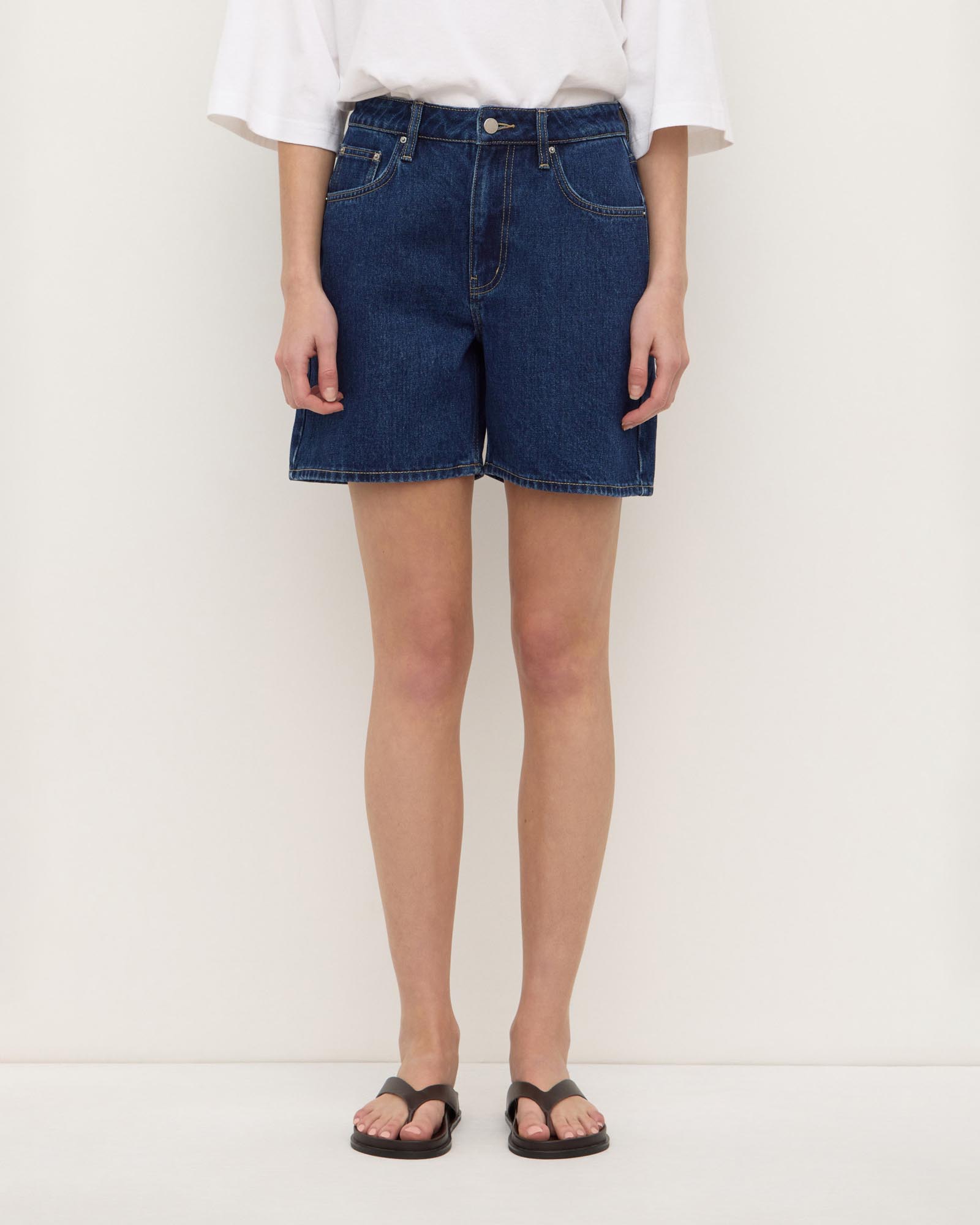 Mid Rise Vintage Denim Shorts