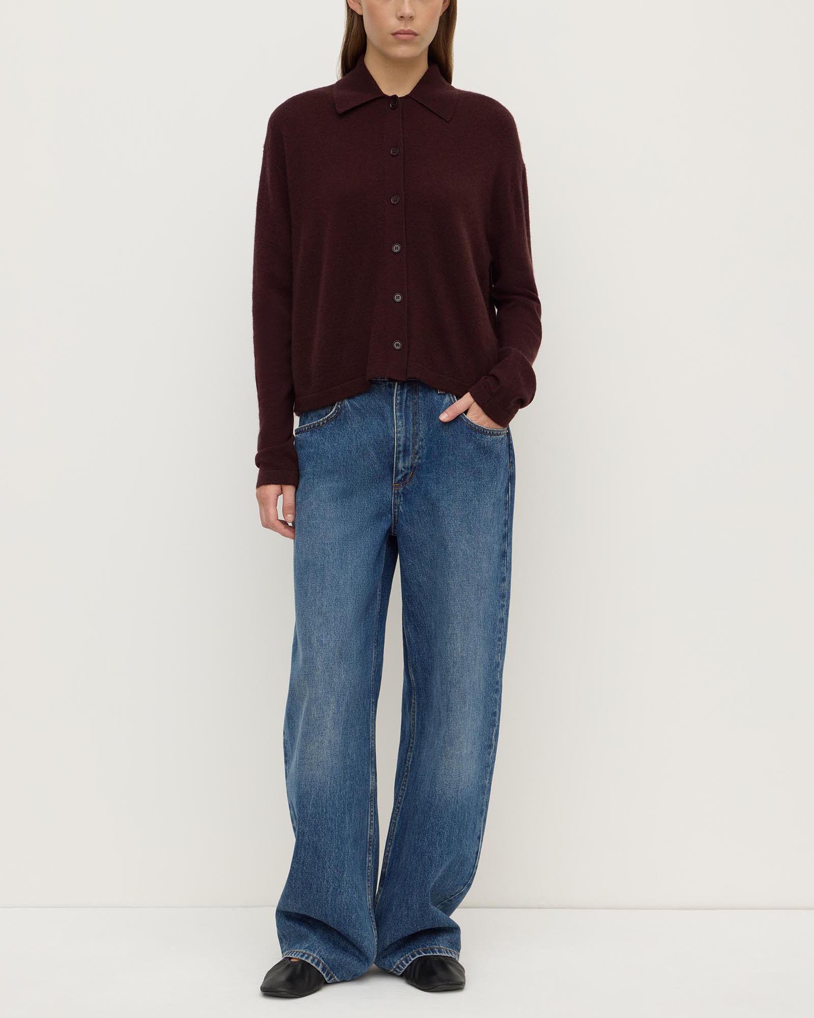 Wool Cashmere Knit Cardigan