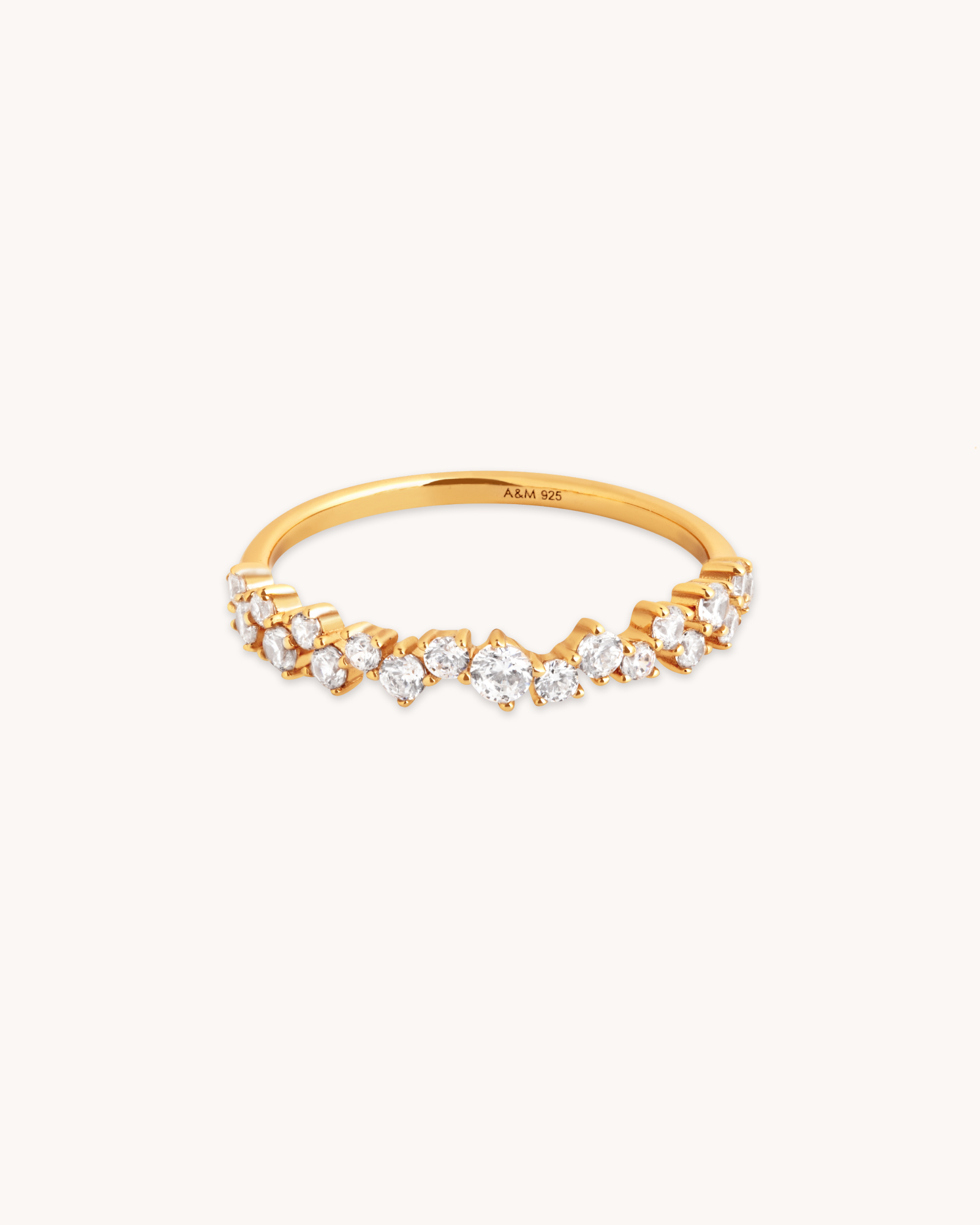 Crystal 18ct Gold Plated Ring