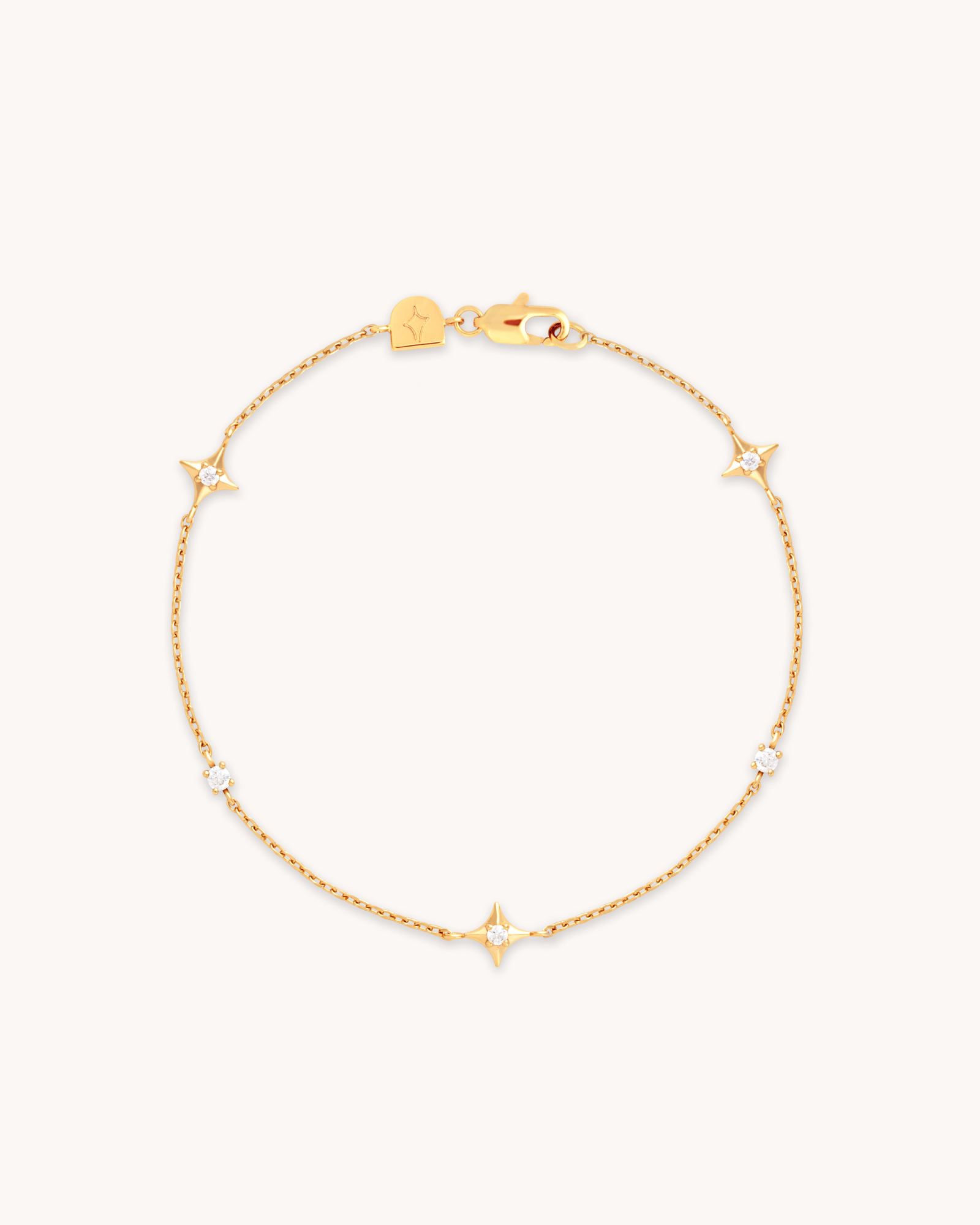 Cosmic Star 18ct Gold Plated Charm Bracelet