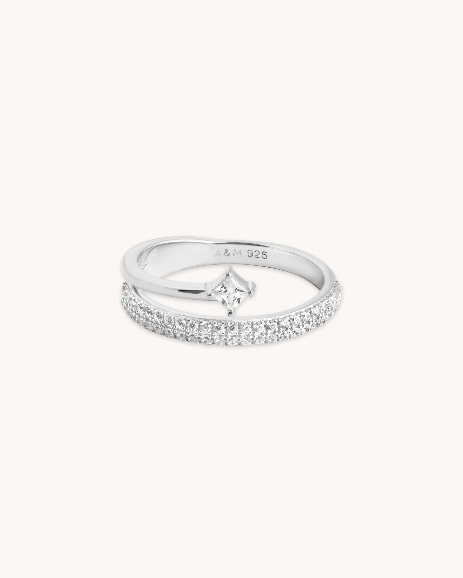 Crystal Spiral Ring