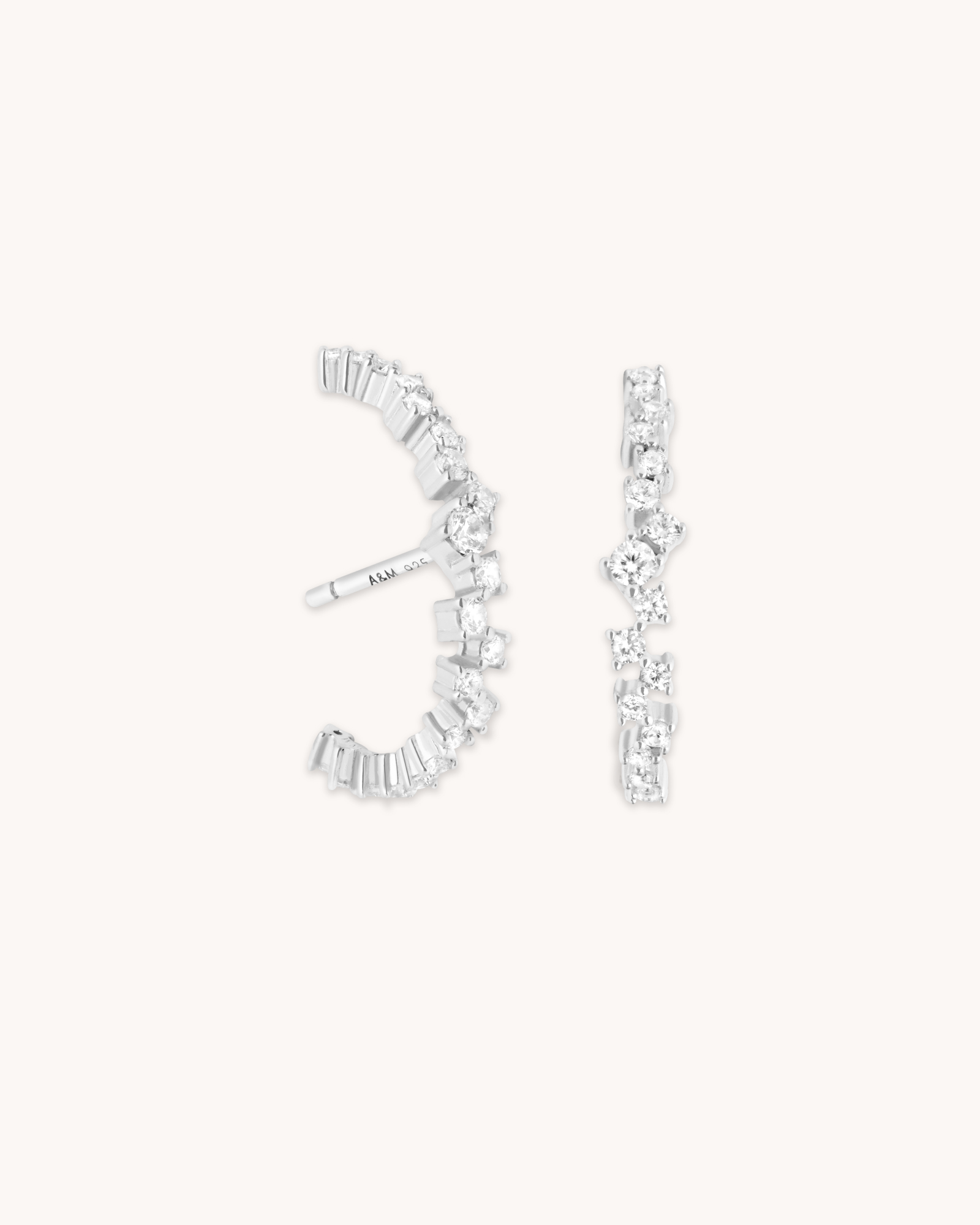 Crystal Cuff Hoops