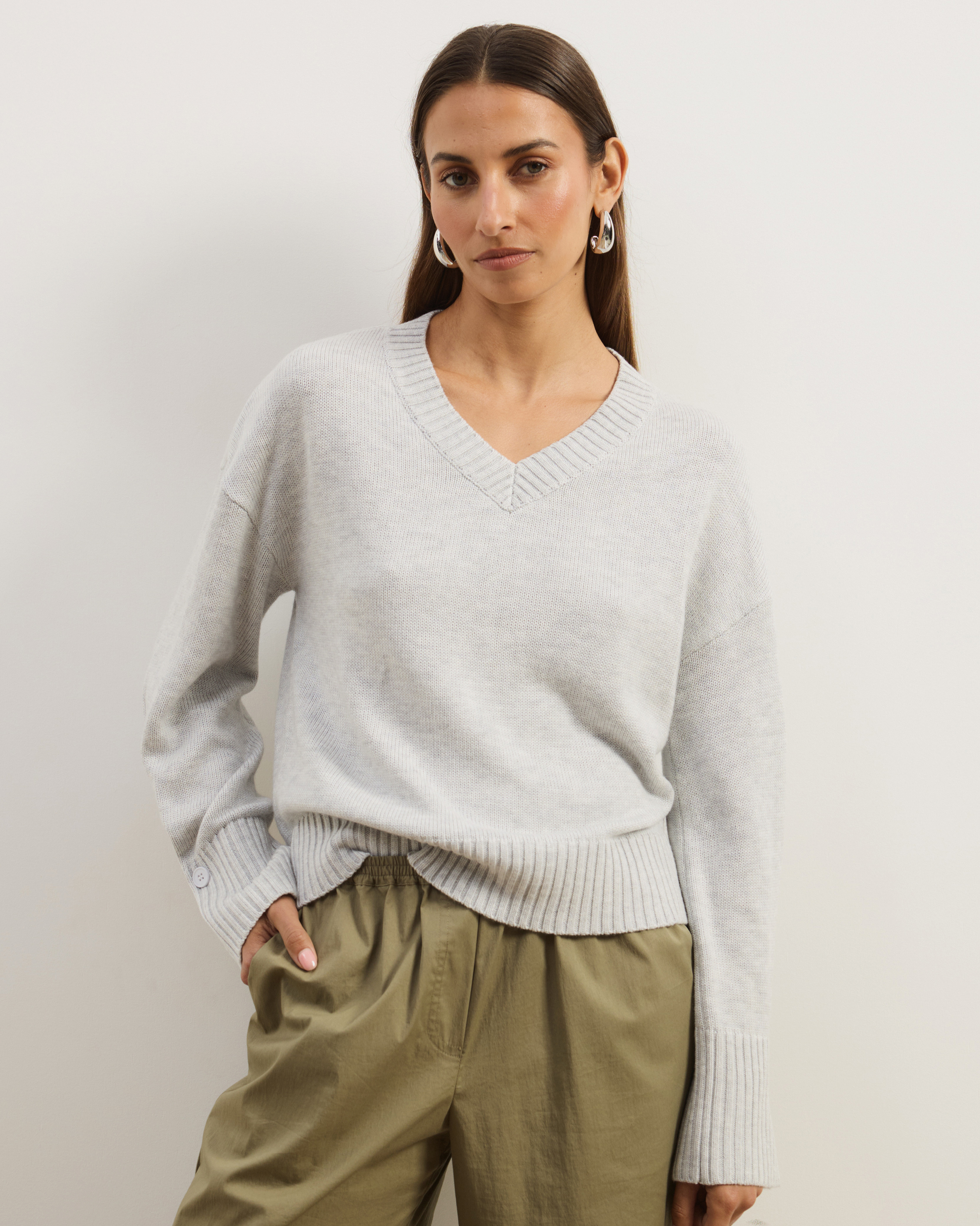 April Classic V-Neck Knit Jumper