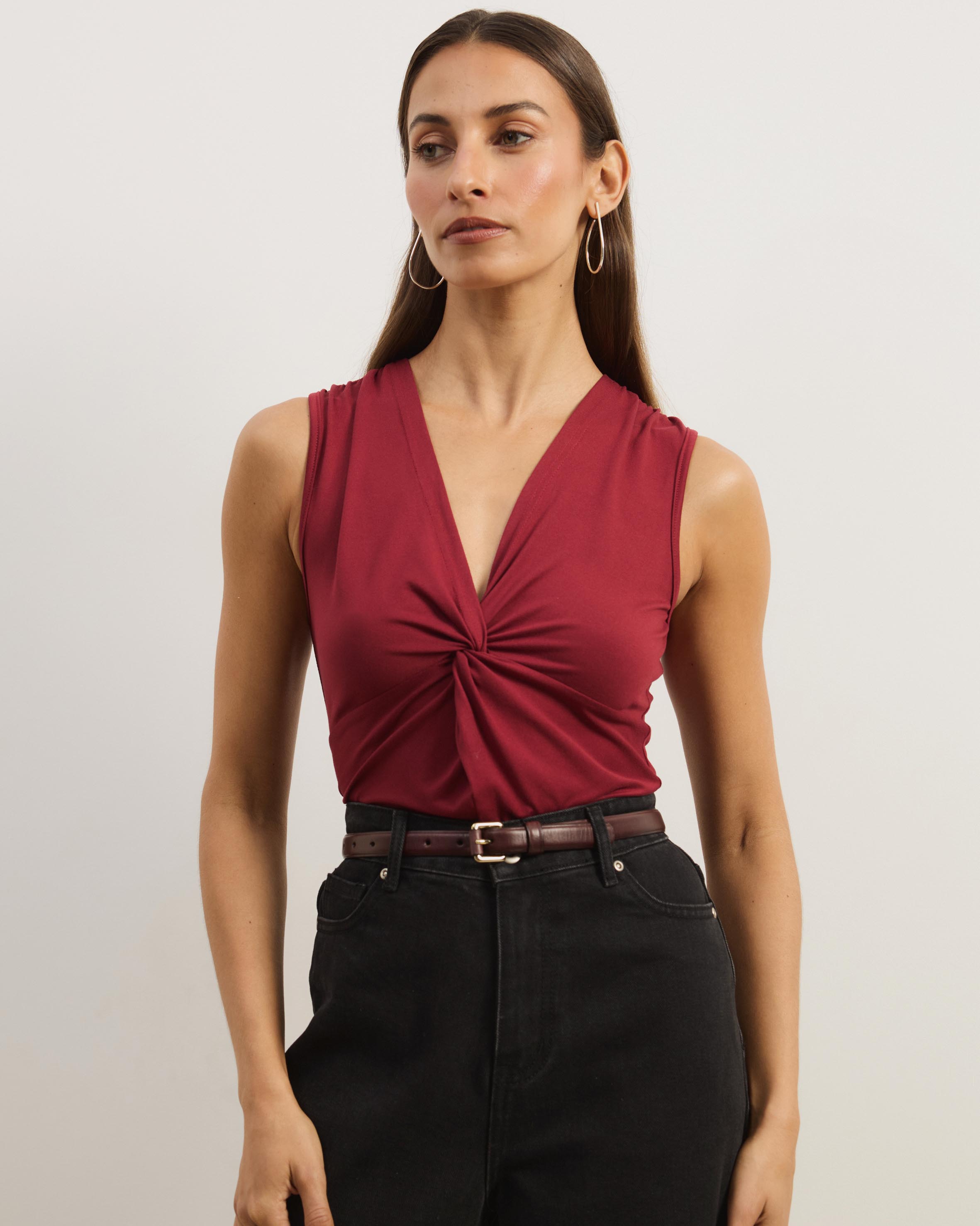 Zella Jersey Knot Tank Top