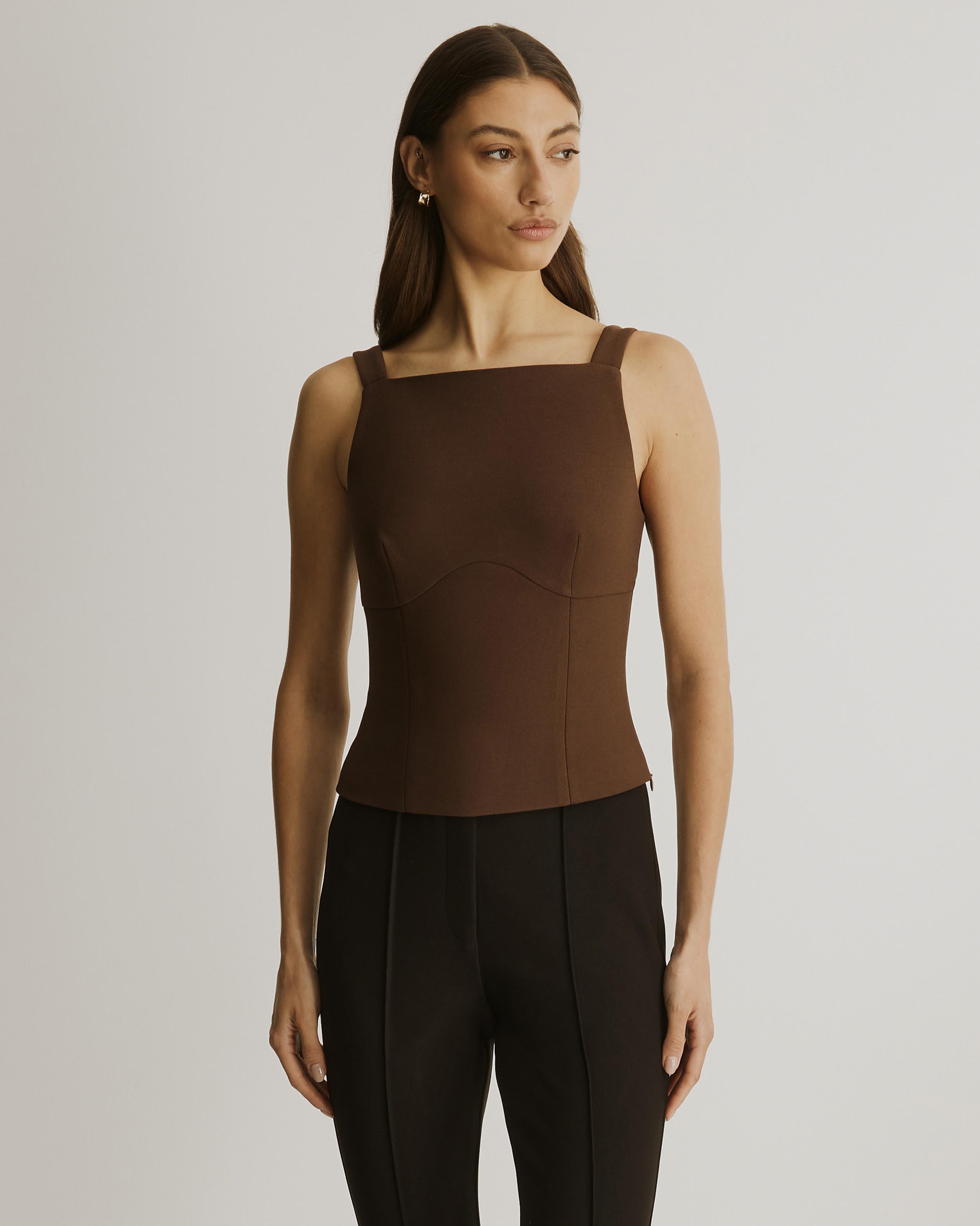 Lucia Crepe Sleeveless Top