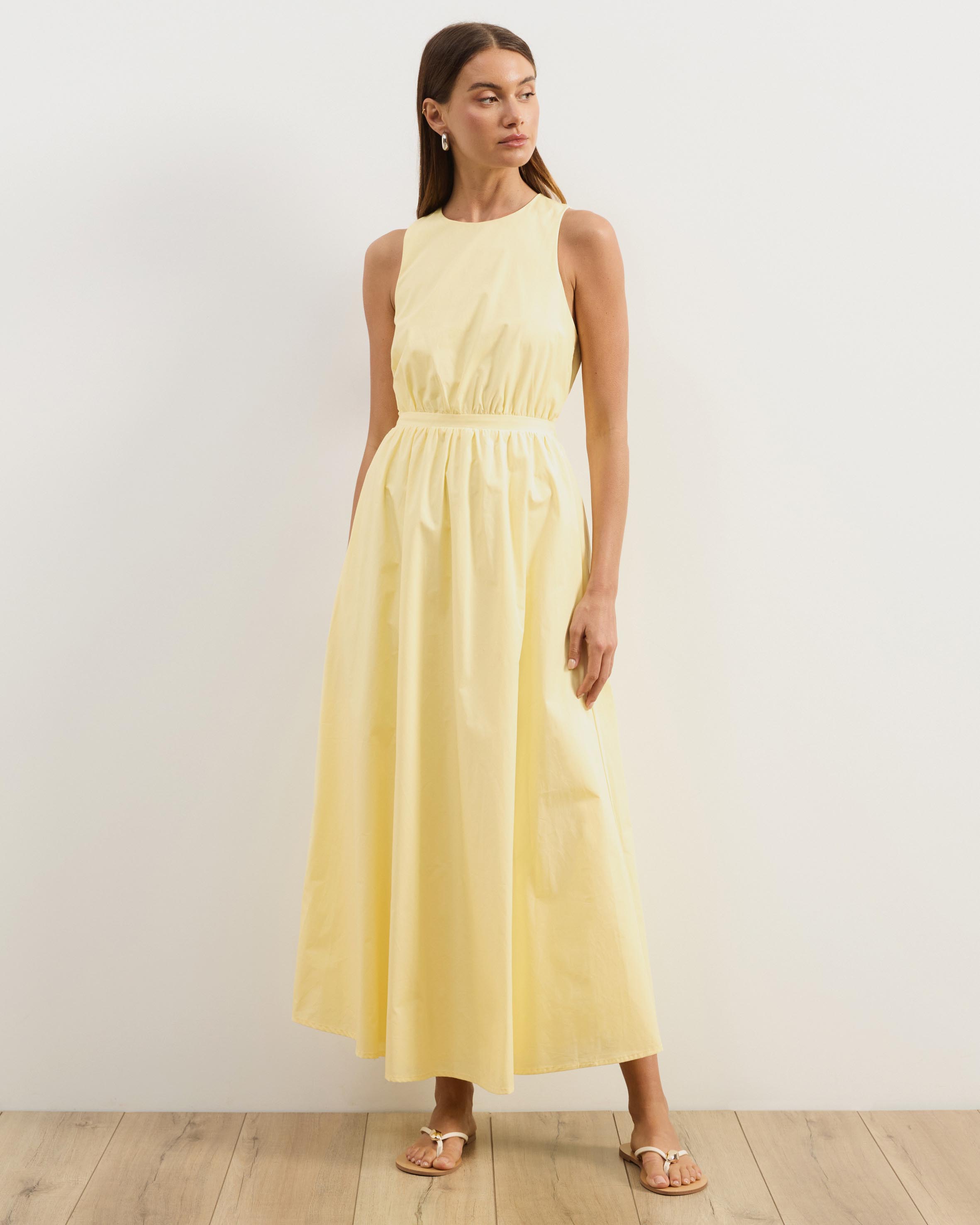 Isobel Cotton Poplin Midi Dress