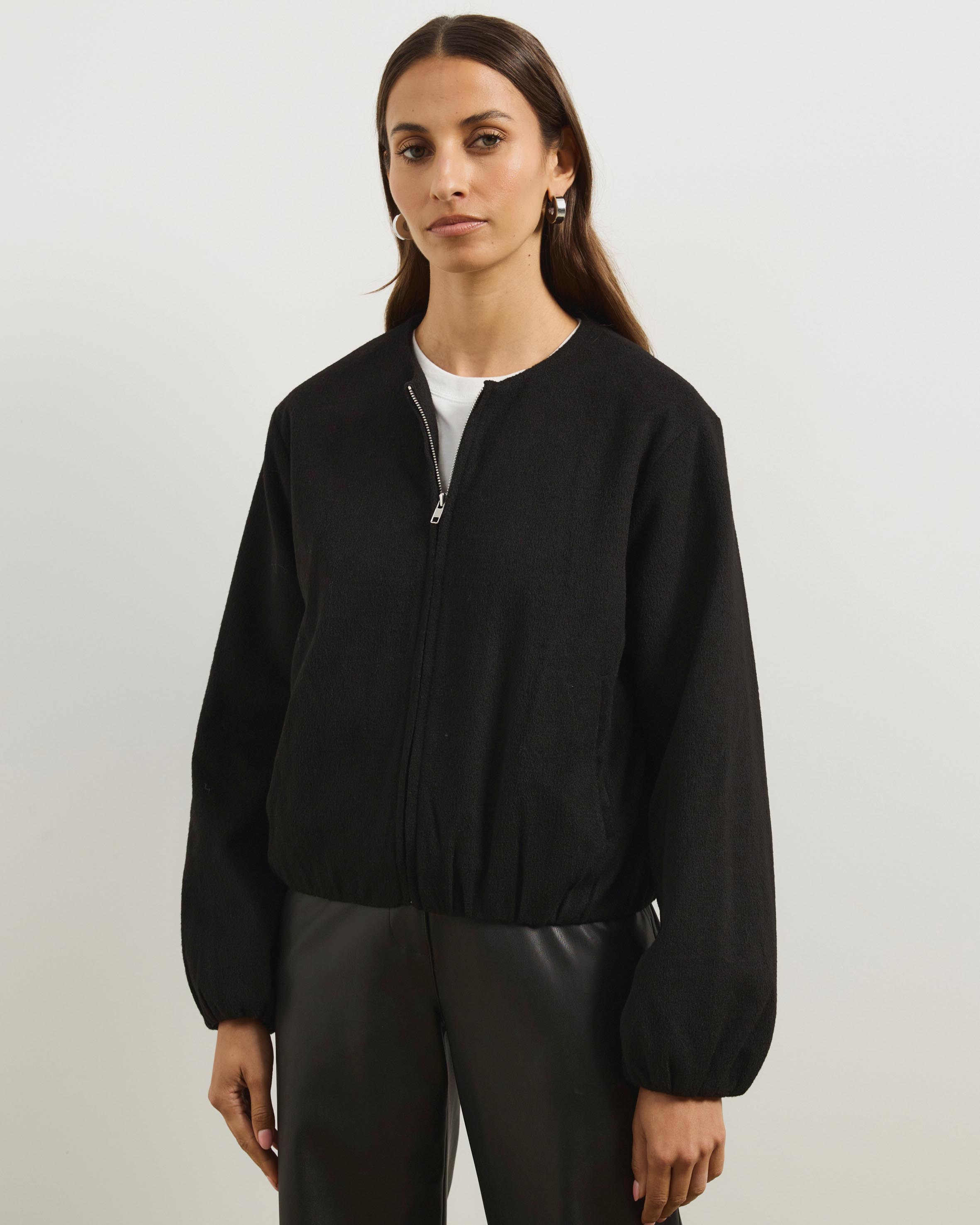 Wool Blend Bomber