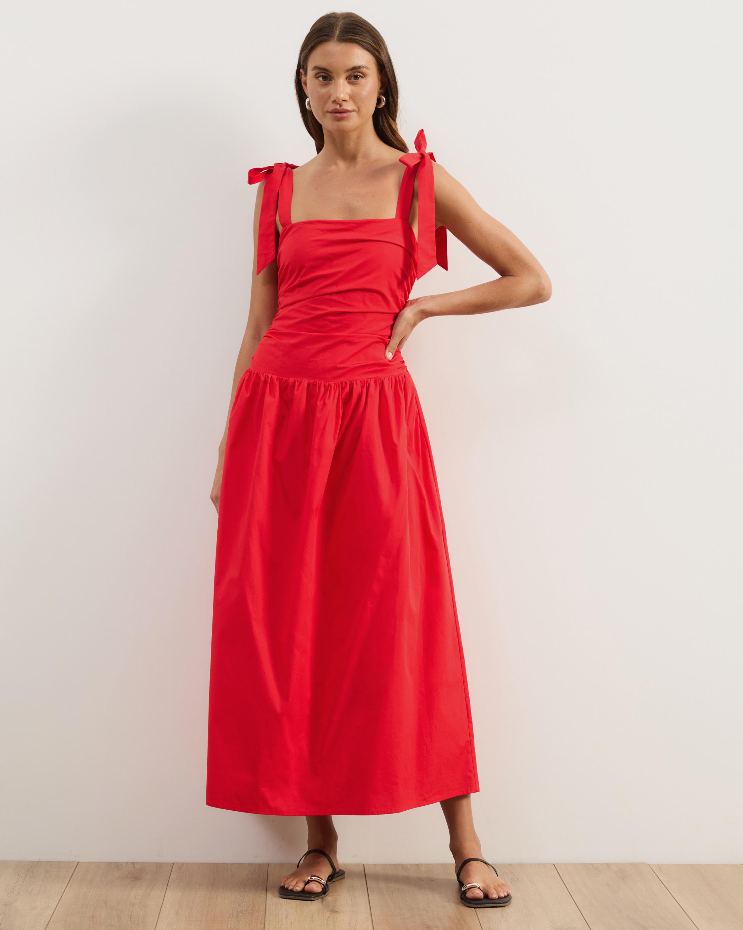 Posey Cotton Poplin Midi Dress