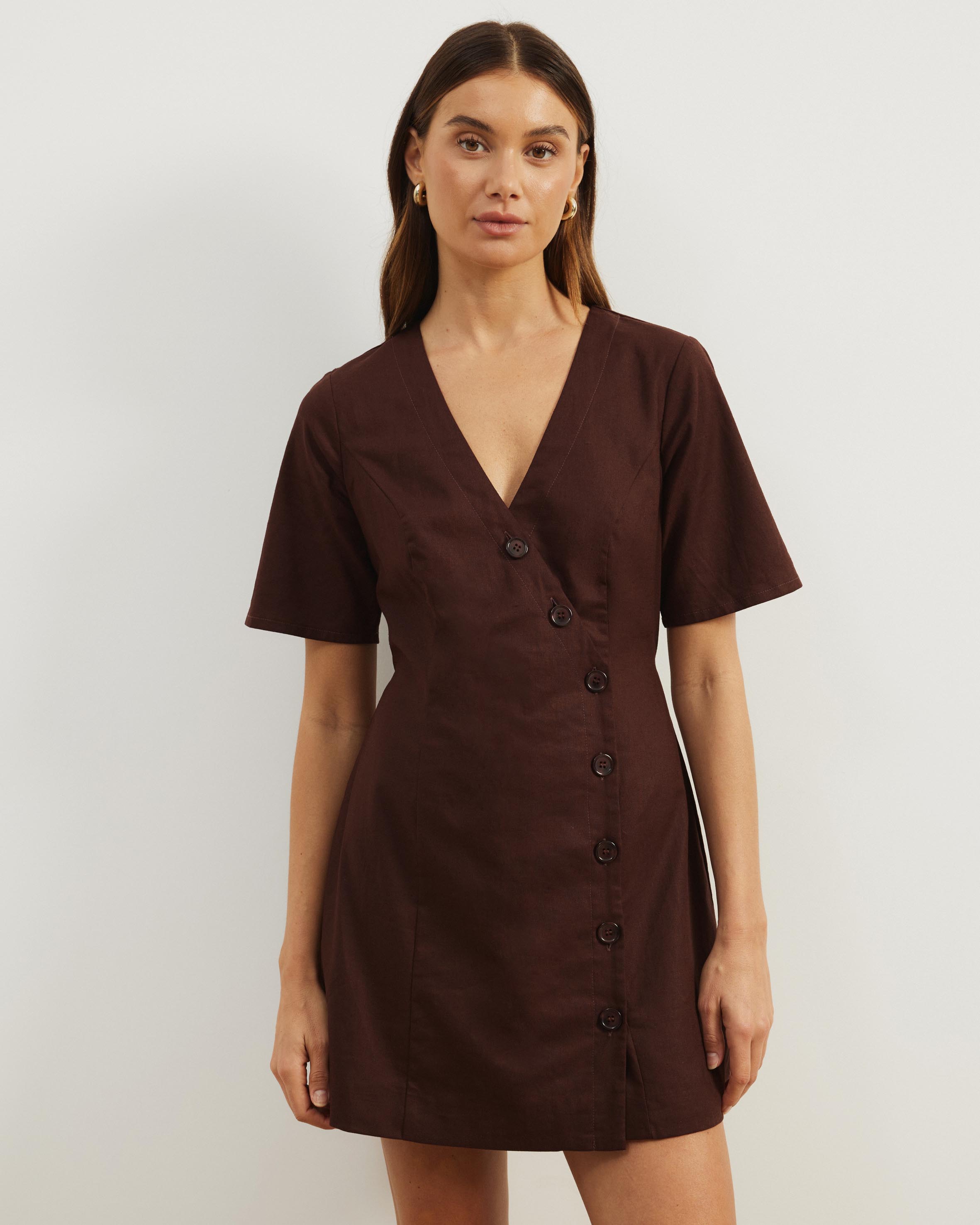 Alice Asymmetric Wrap Mini Dress