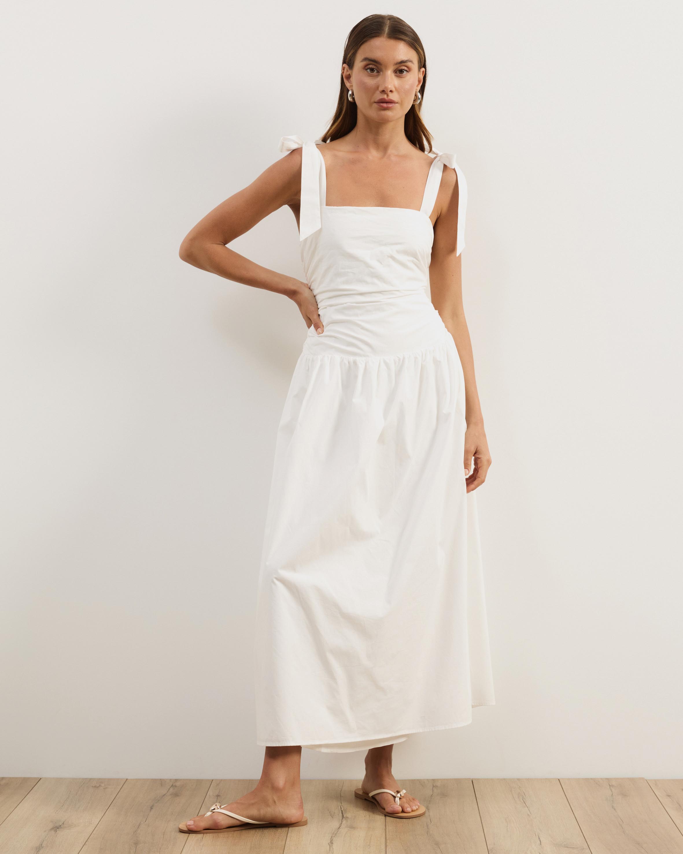 Posey Cotton Poplin Midi Dress