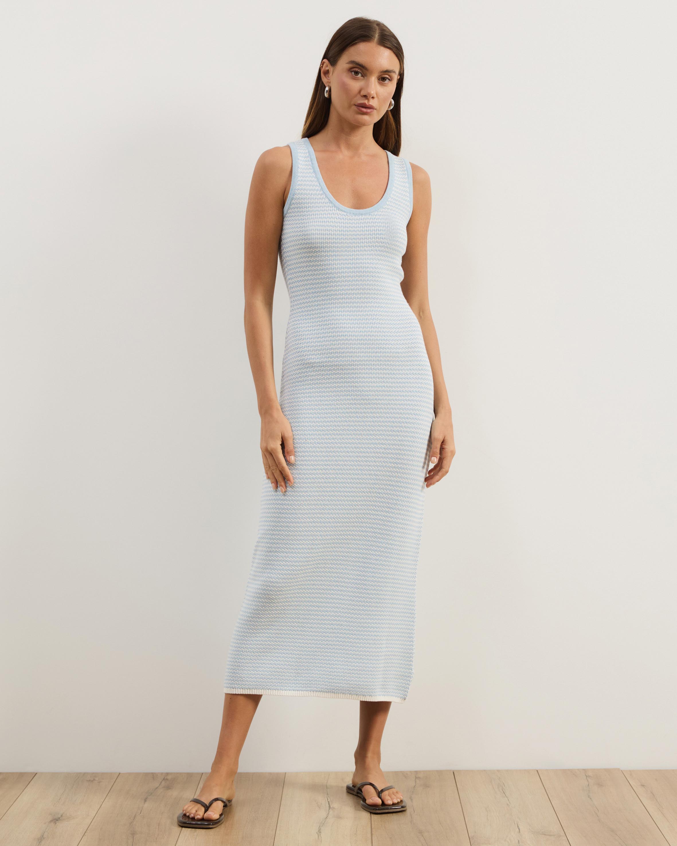 Juni Sleeveless Stripe Knit Dress