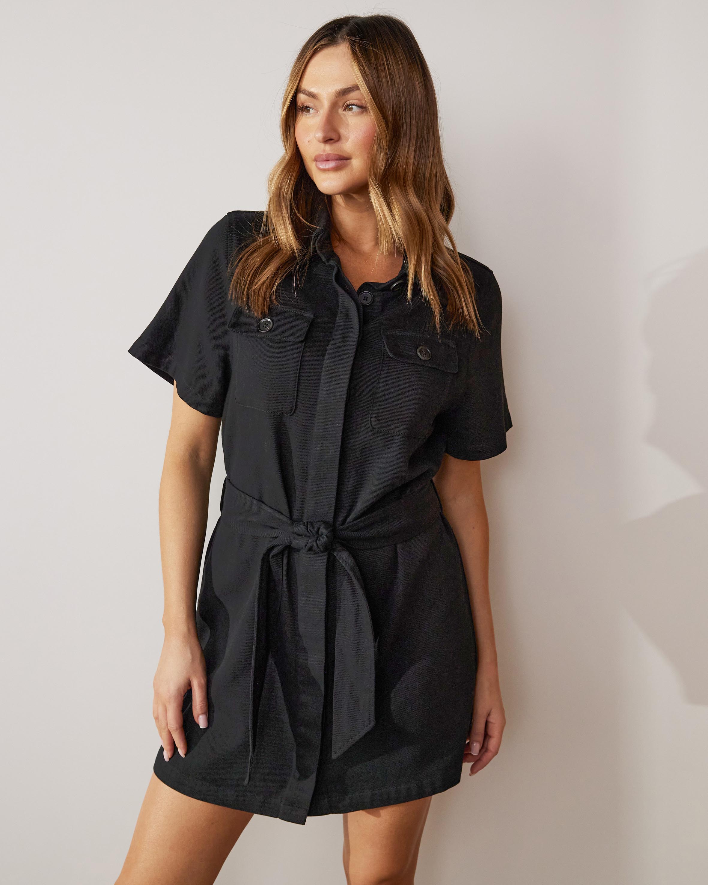 Carter Denim Look Mini Dress