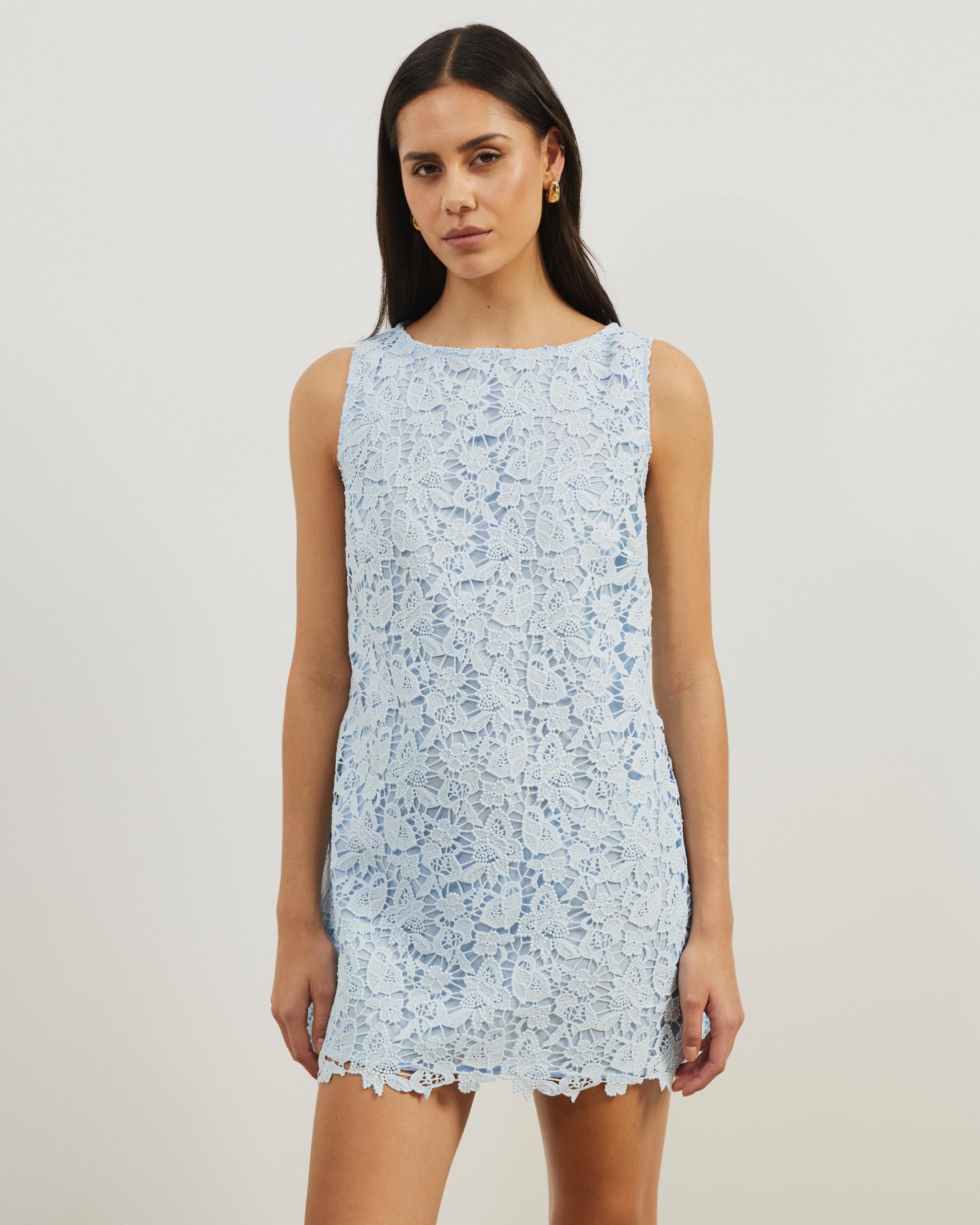 Rio Broderie Lace Mini Dress