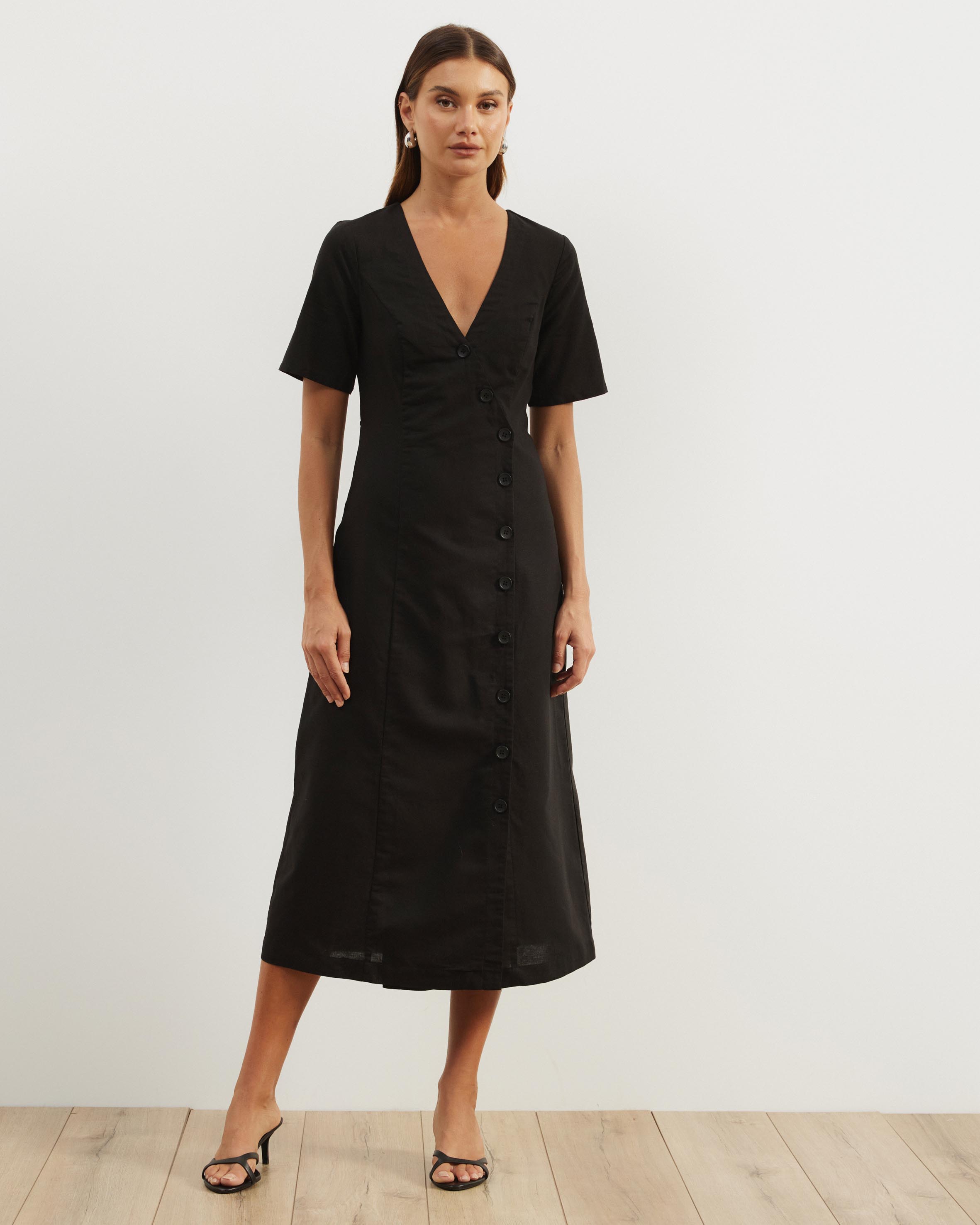 Alice Asymmetric Wrap Midi Dress