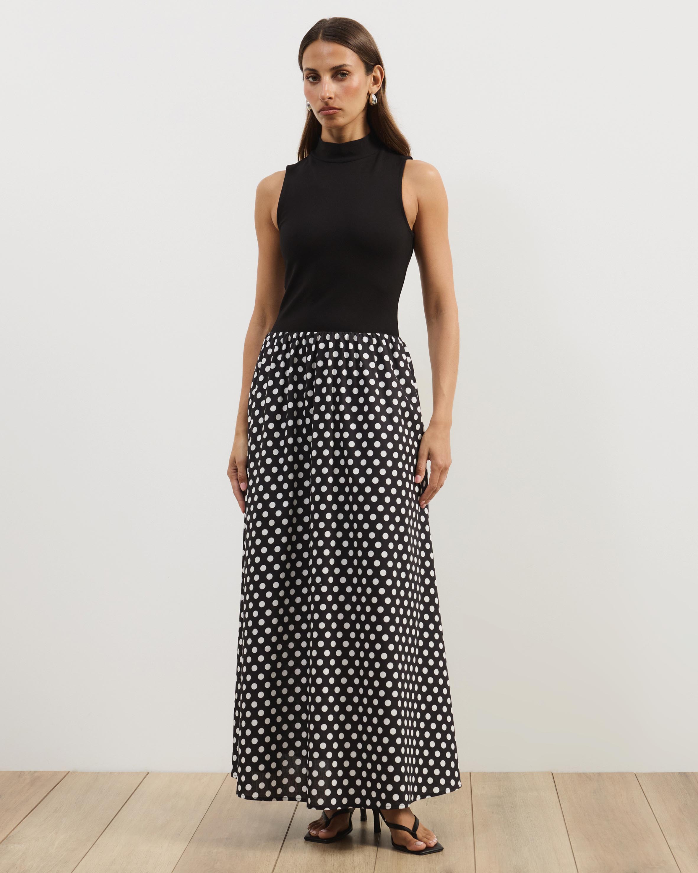 Annie Contrast Midi Dress