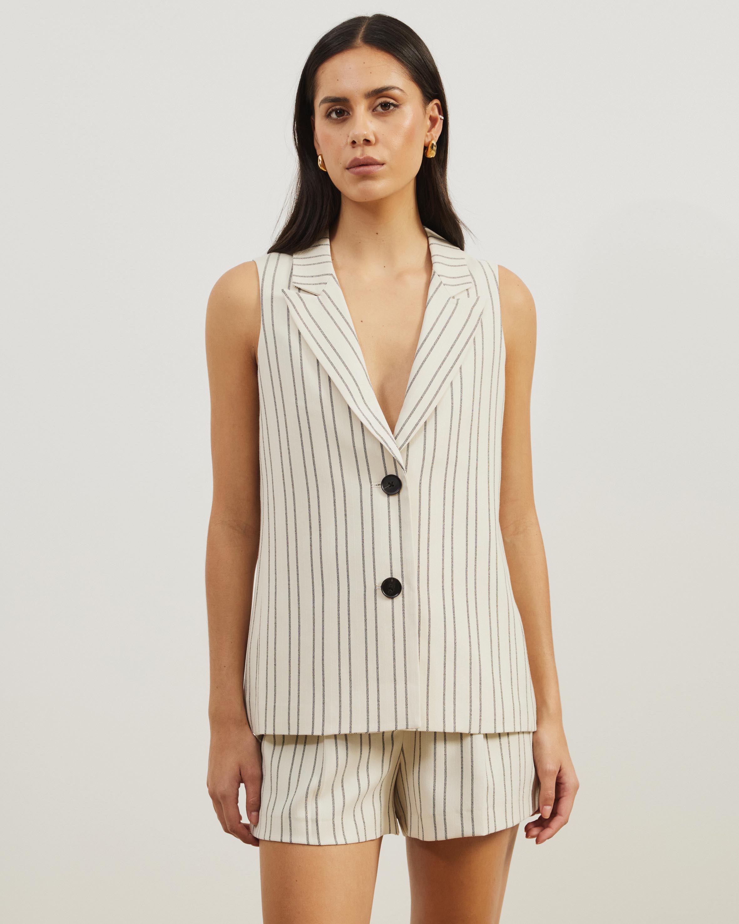 Dune Stripe Longline Vest