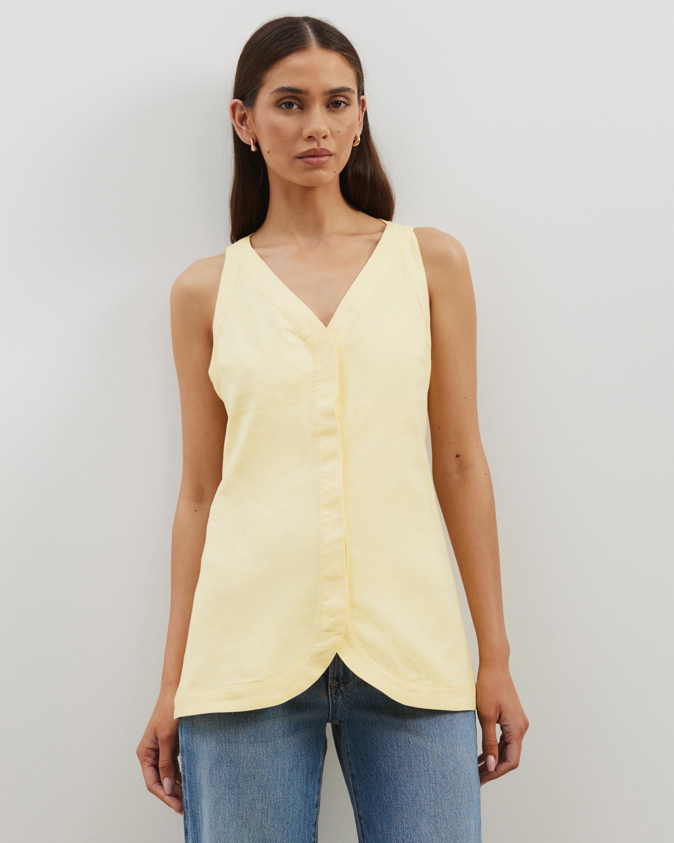 Maura V-Neck Longline Vest