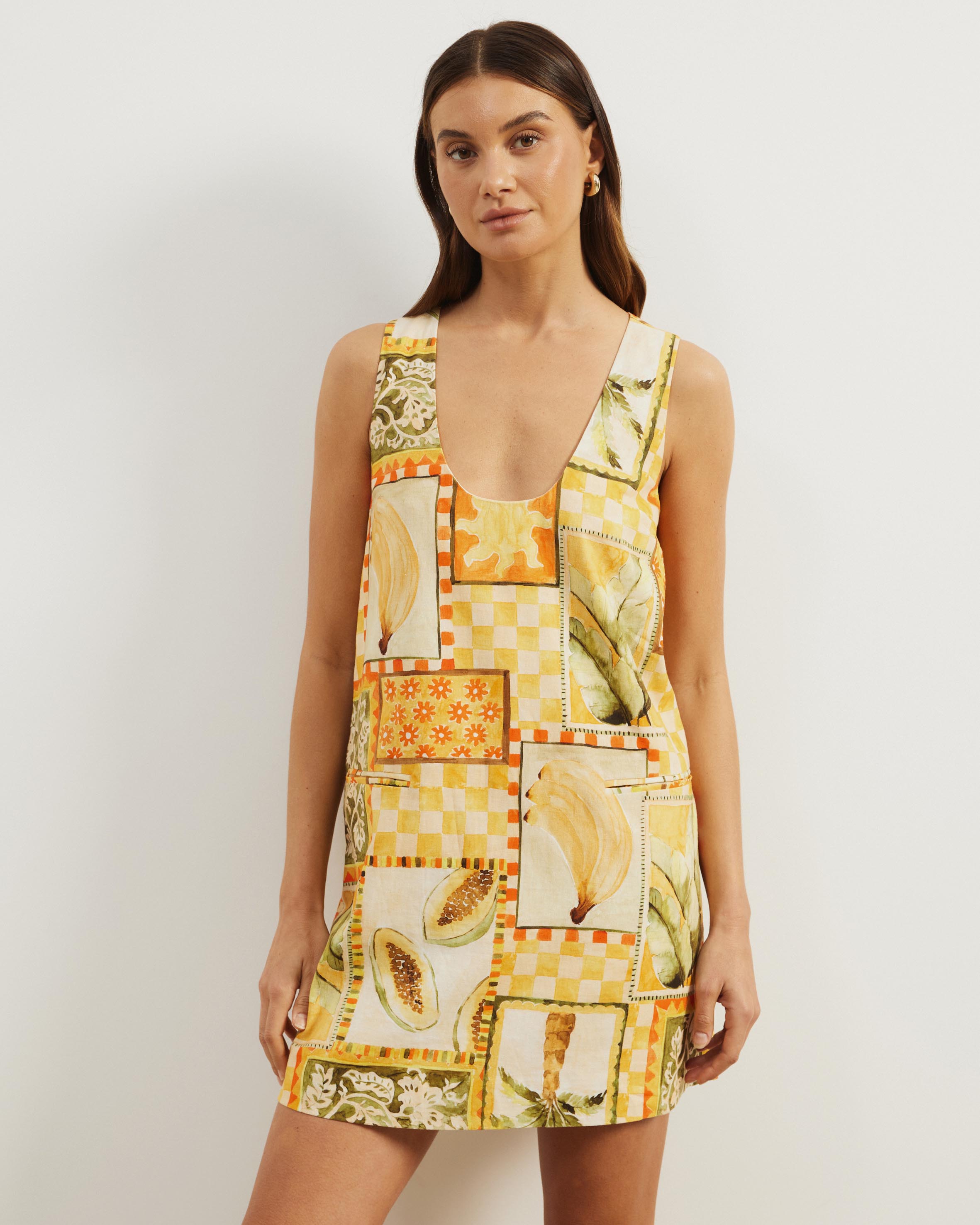 Luna Linen Blend Mini Dress