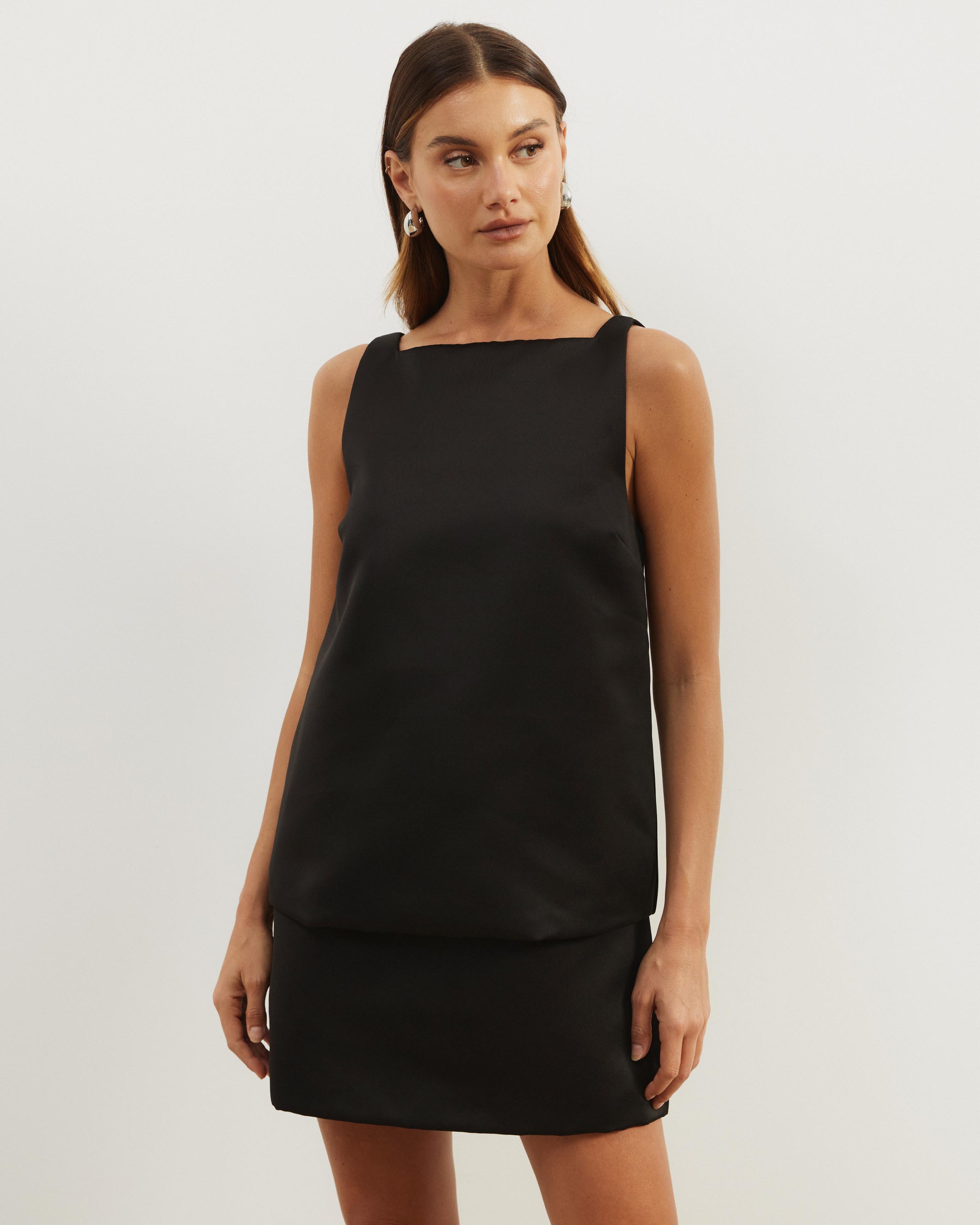 Daisy Layered Satin Mini Dress