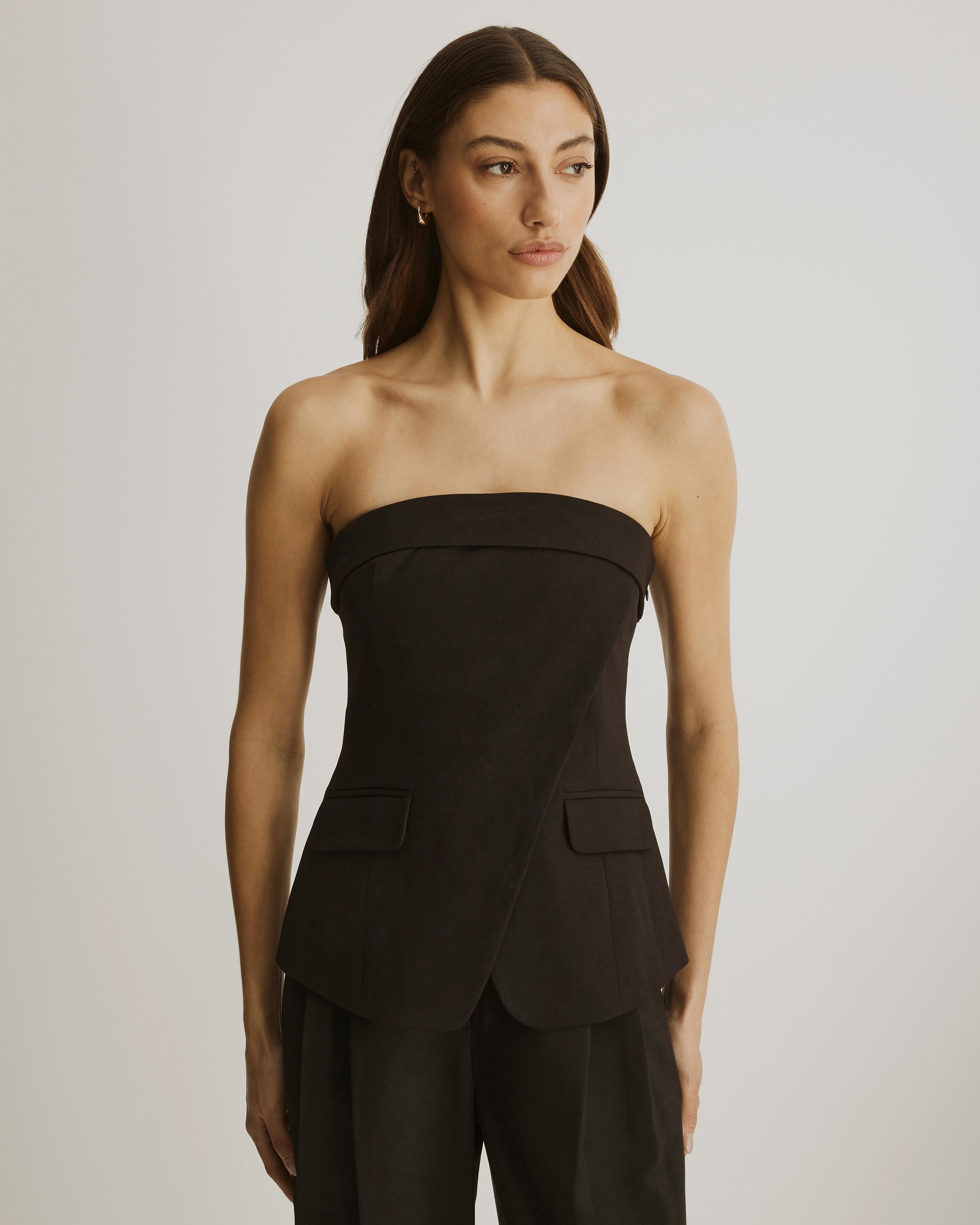 Liora Tailored Strapless Top