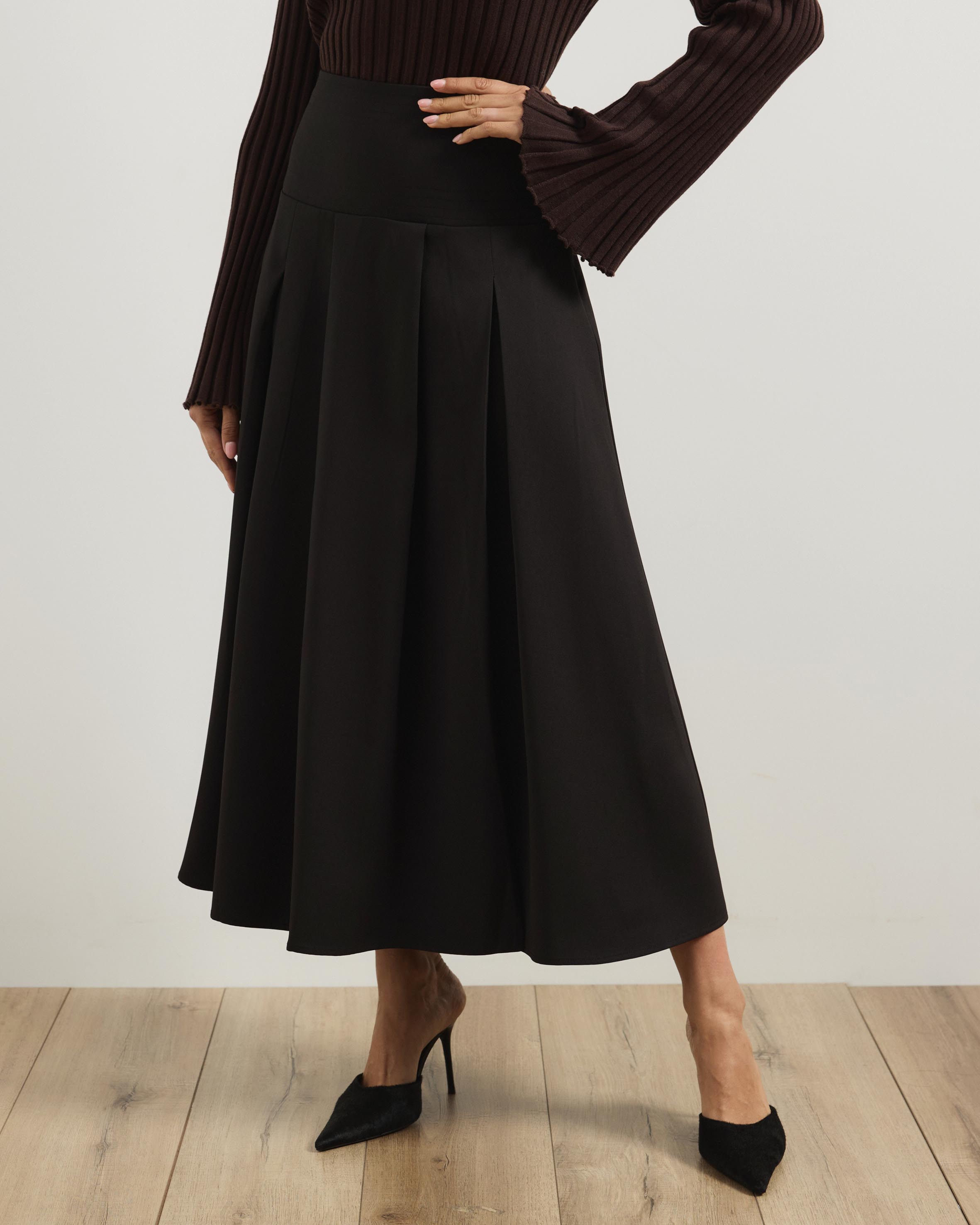 Molly Pleated Midi Skirt