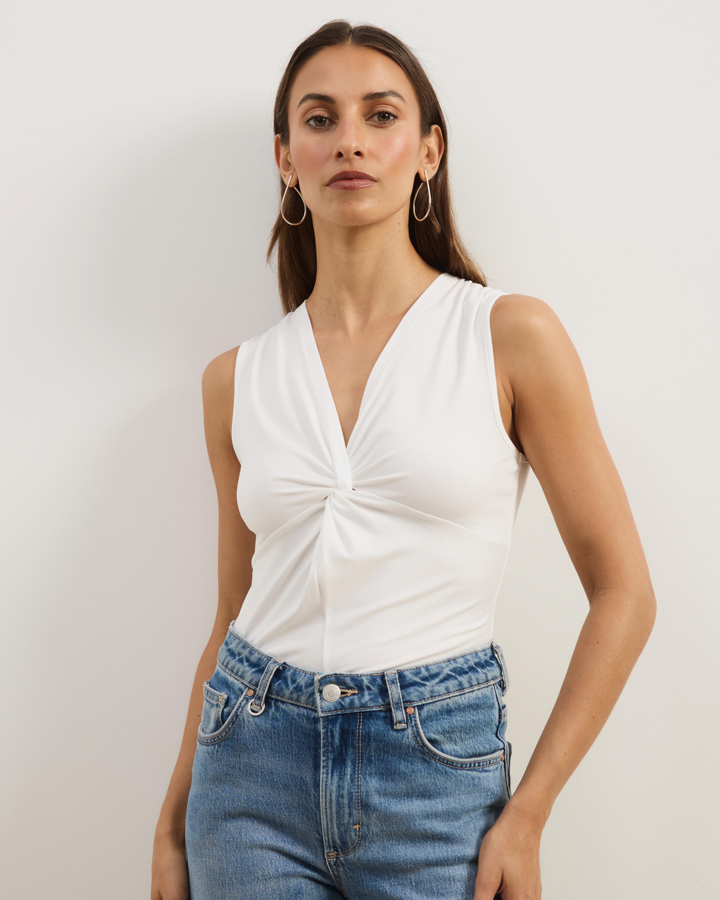 Zella Jersey Knot Tank Top