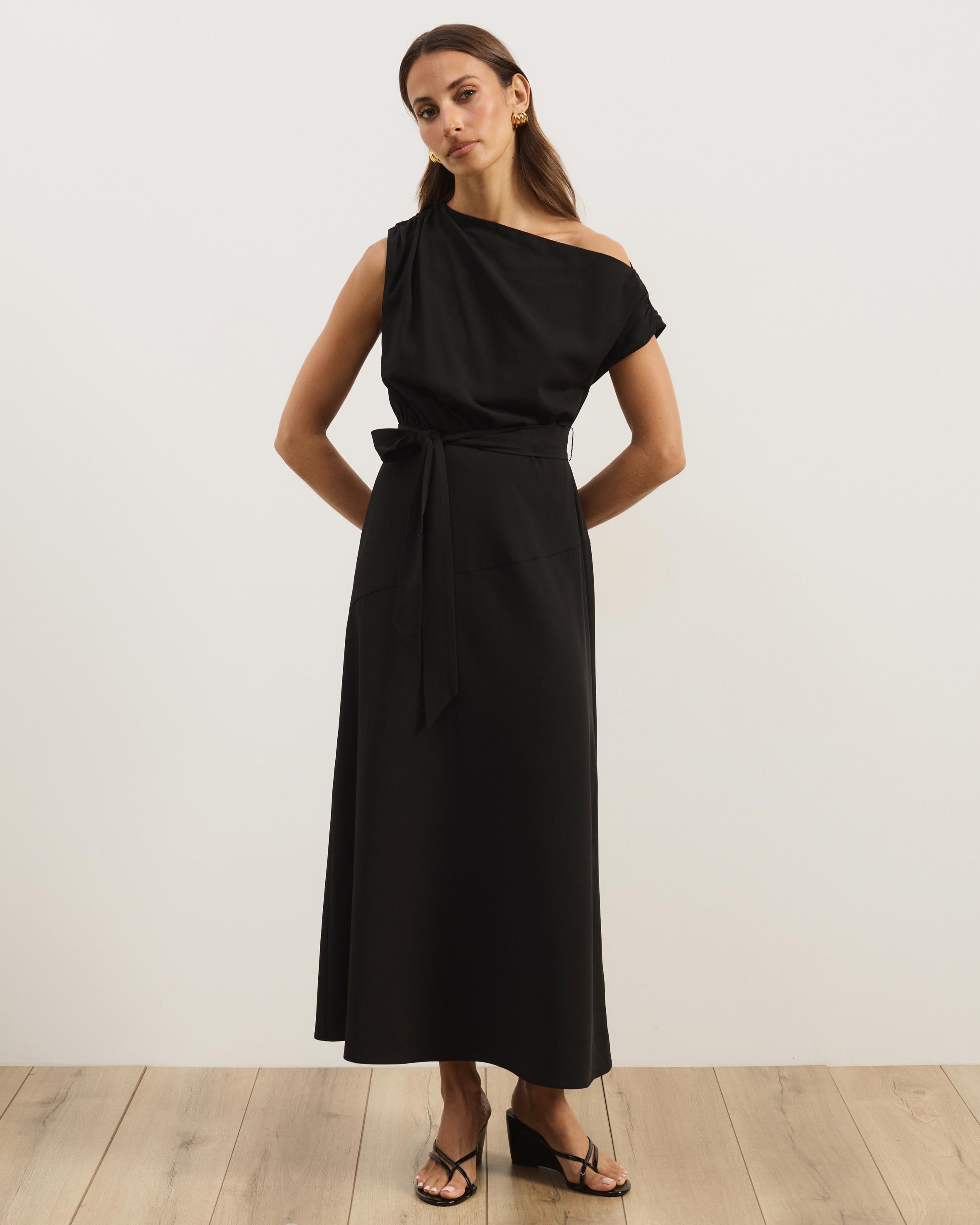 Jayde Off Shoulder Midi Dress