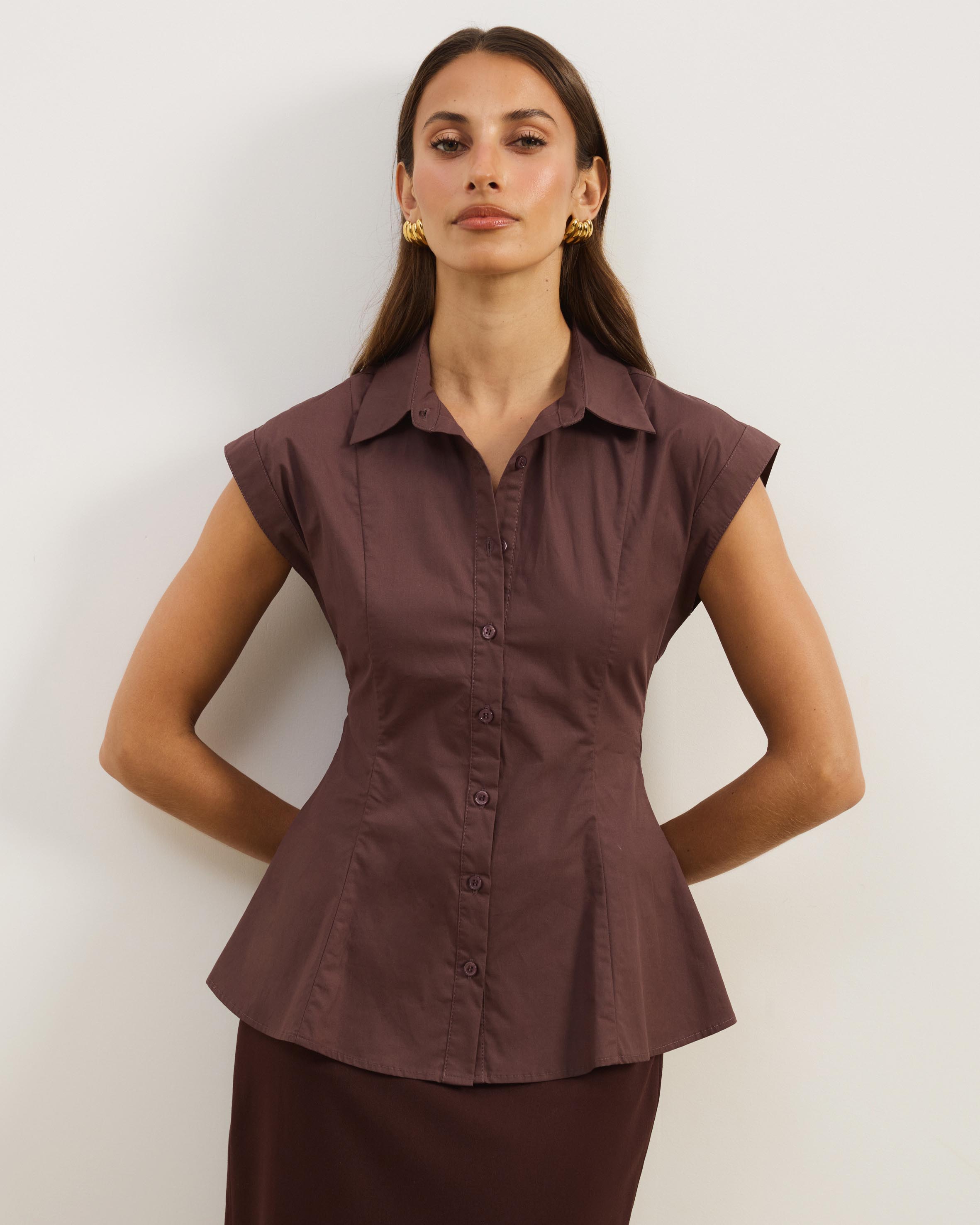 Ilyra Cap Sleeve Shirt