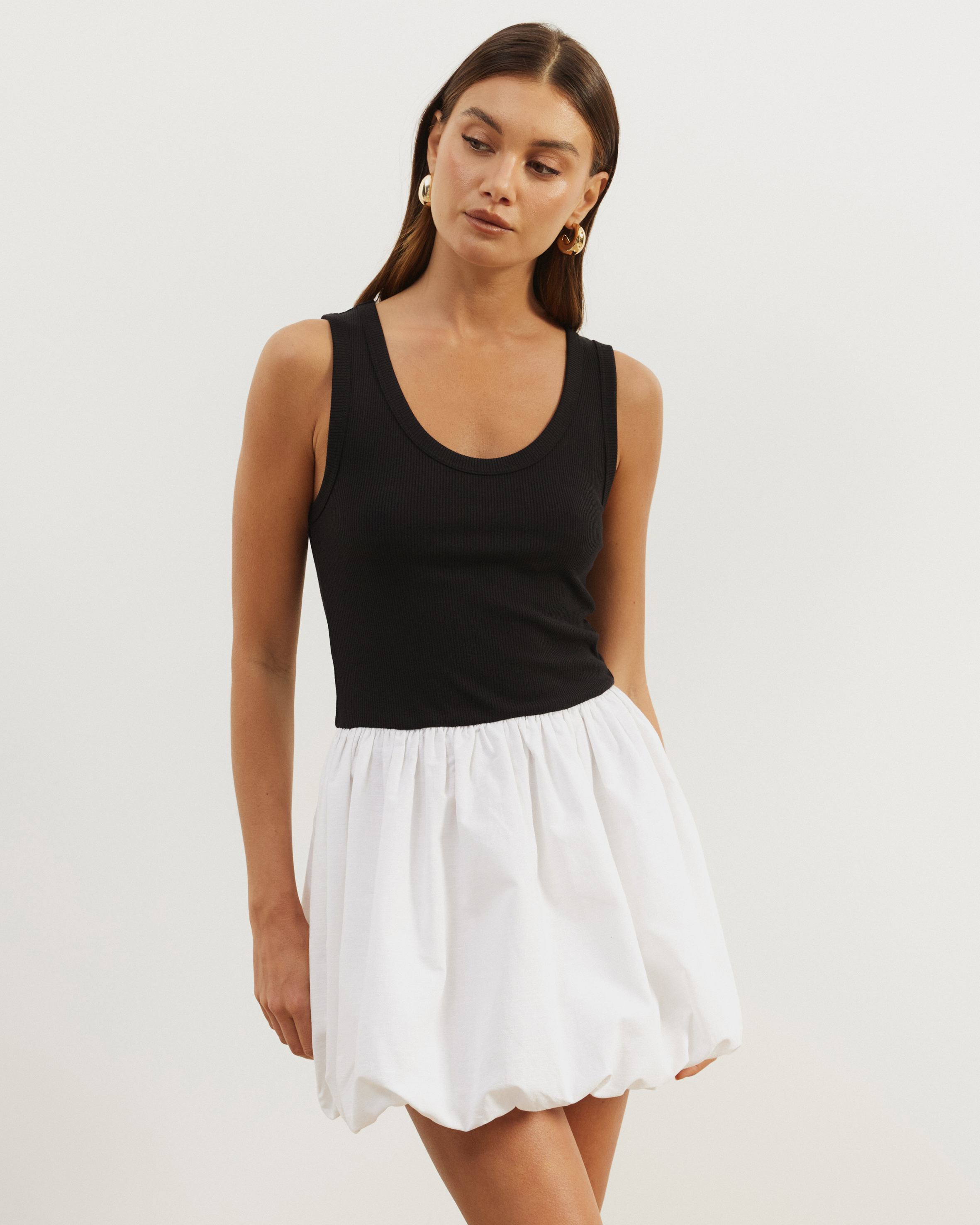 Nikki Bubble Hem Mini Dress