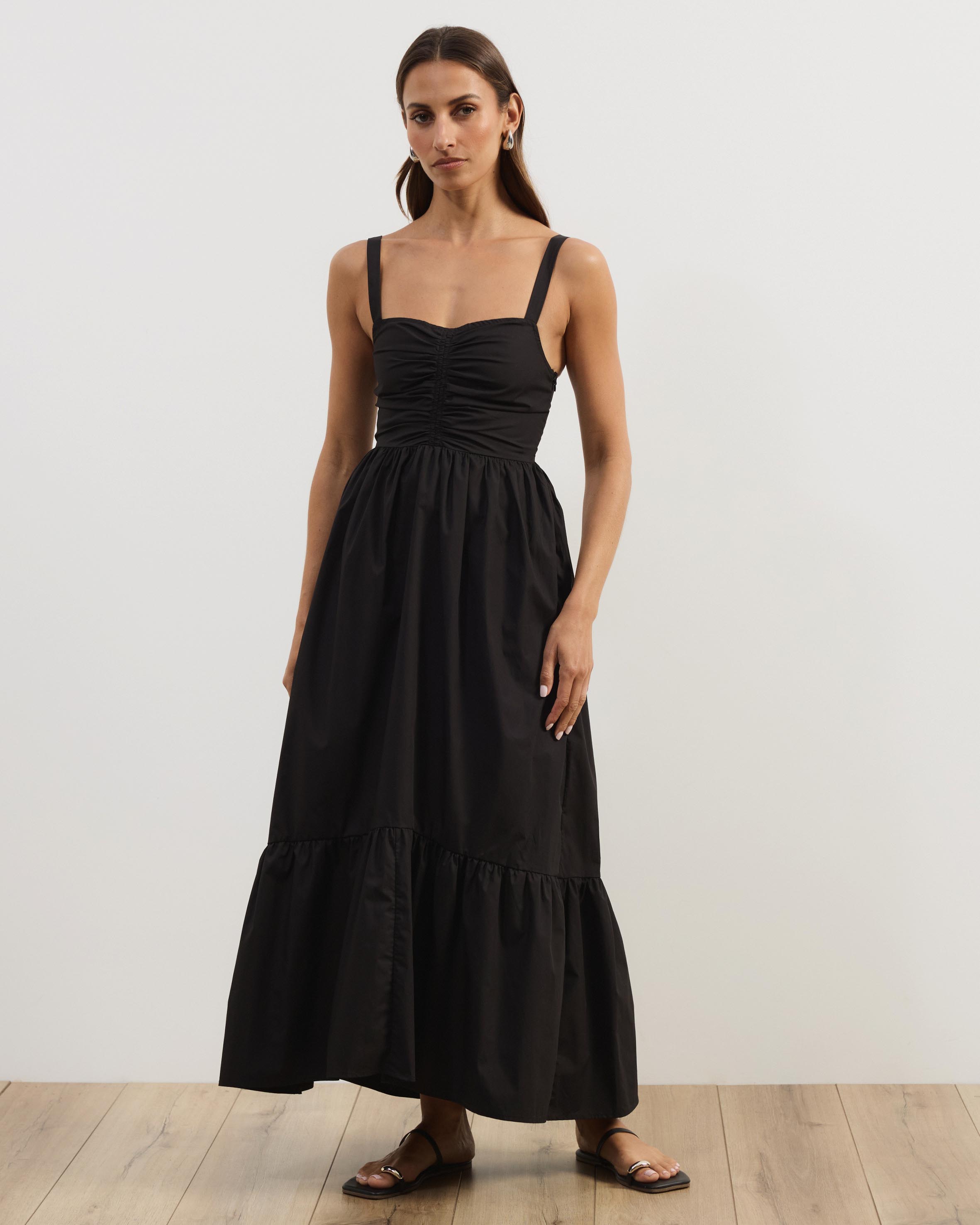 Andy Cotton Poplin Midi Dress