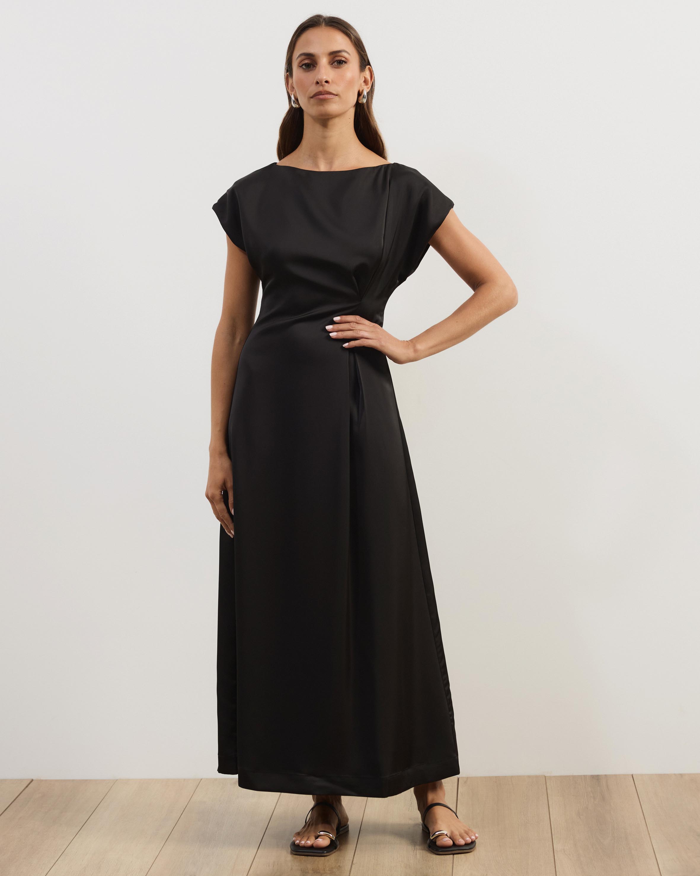 Rylee Boat Neck Midi Dress