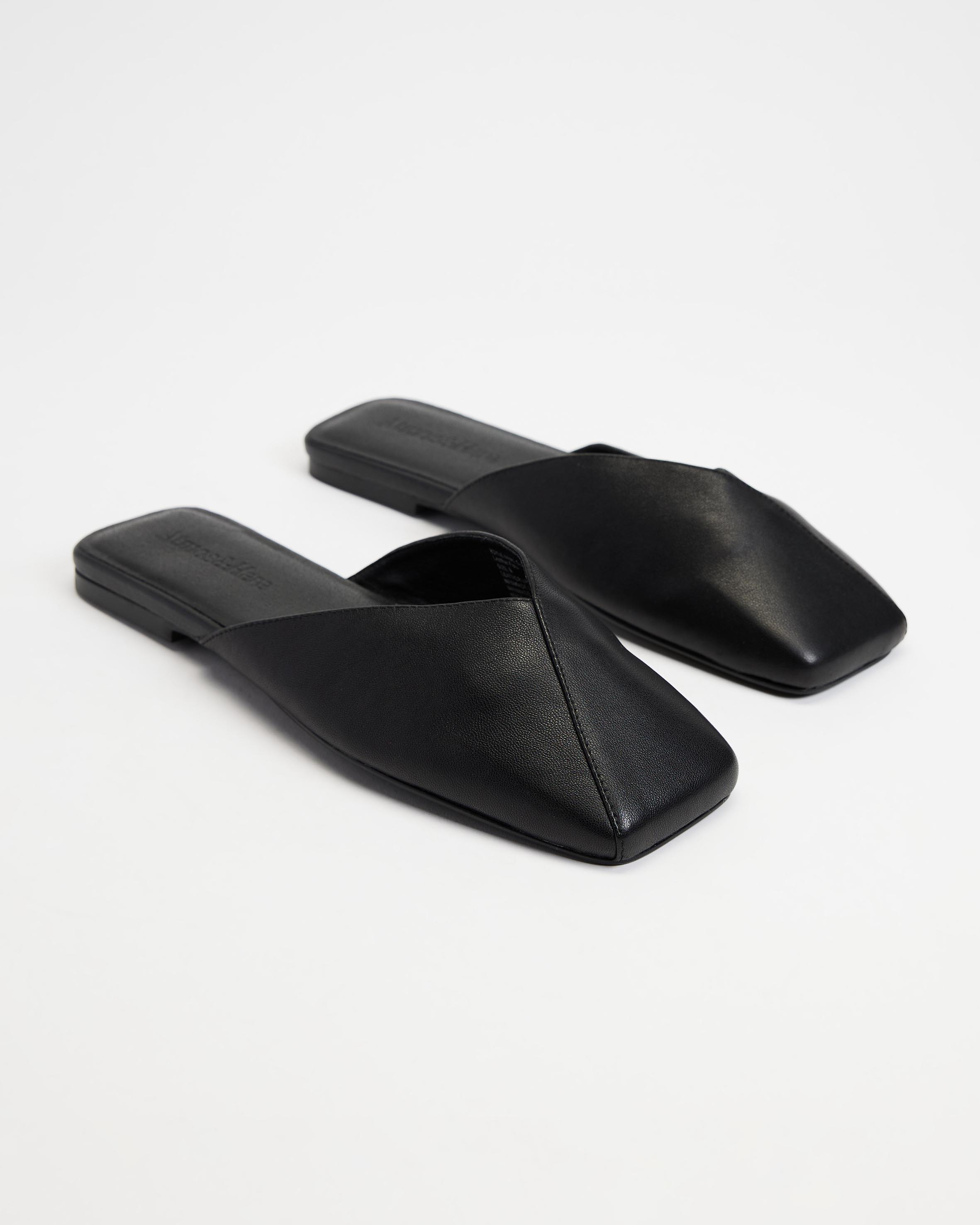 Sylvie Square Toe Leather Flats