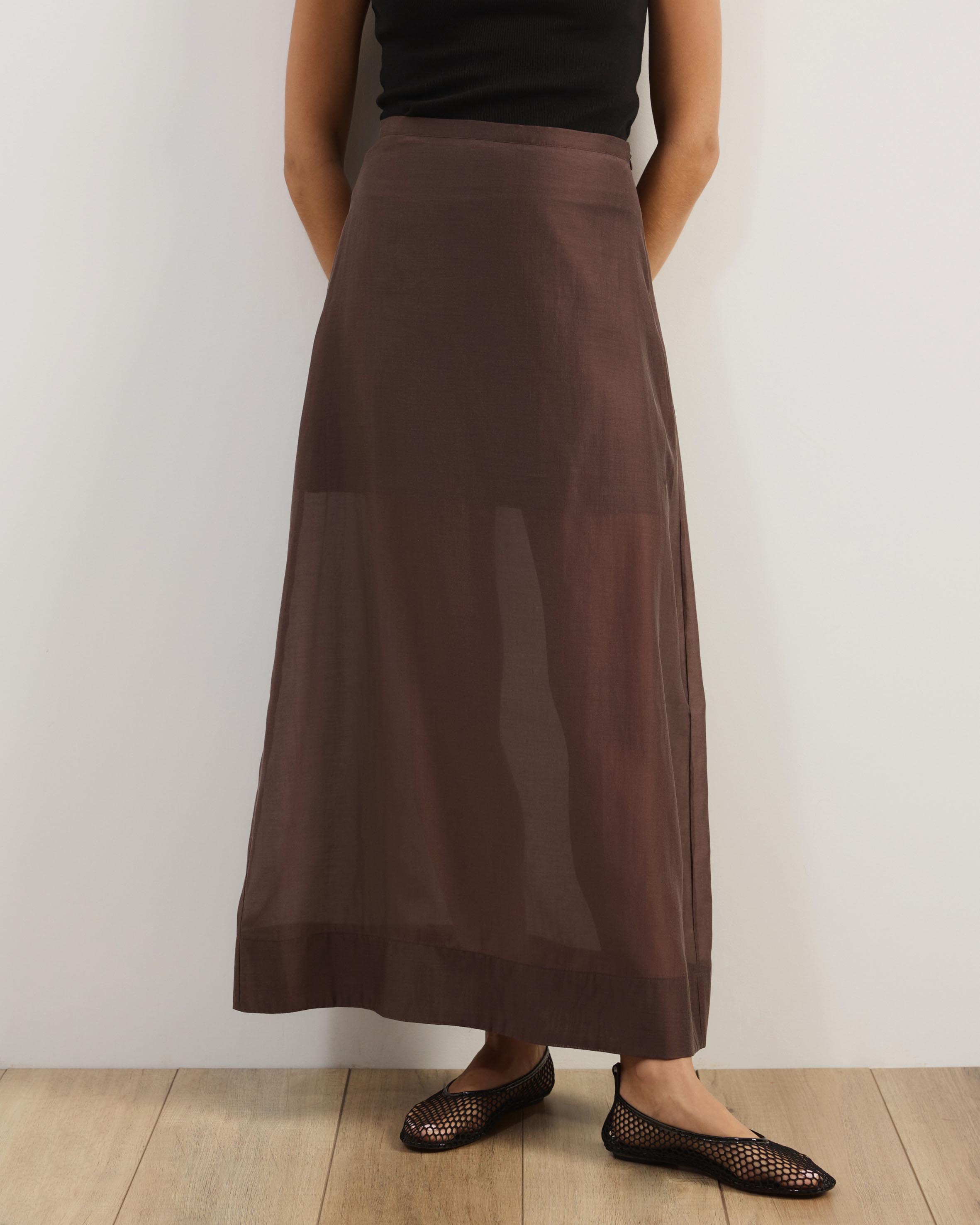 Lola Organza Sheer Maxi Skirt