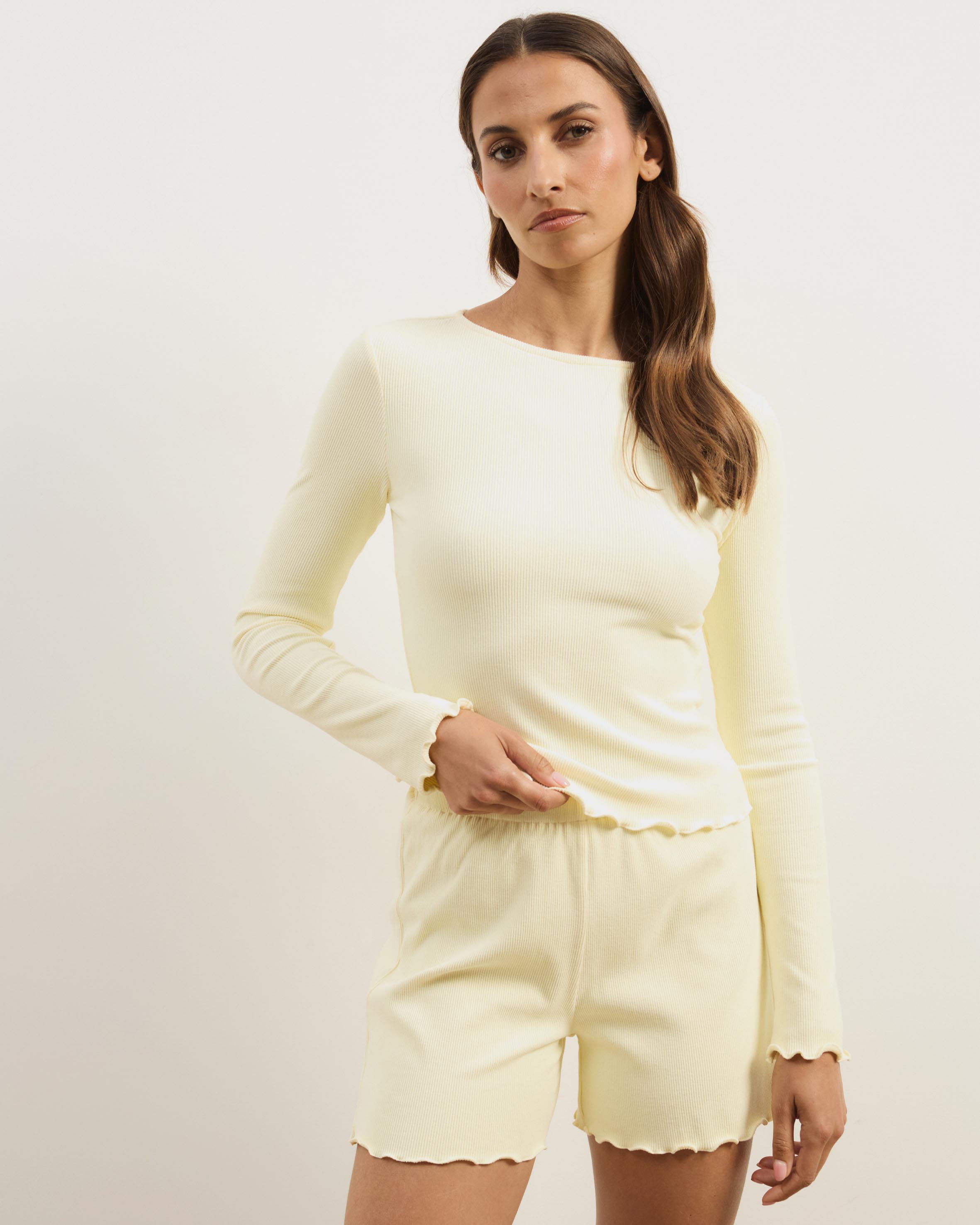 Karli Long Sleeve and Shorts Pyjama Set