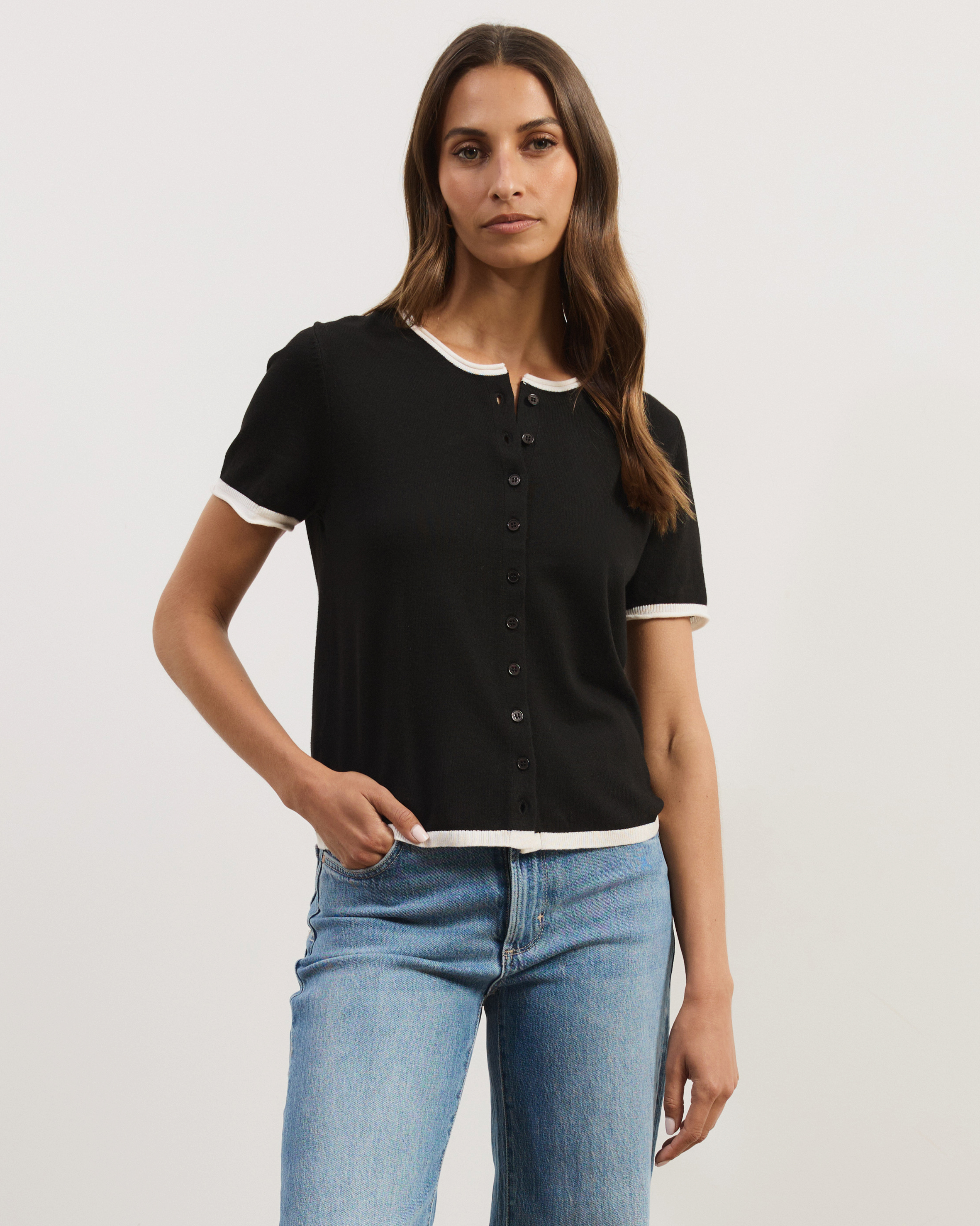 Brit Fine Knit SS Top