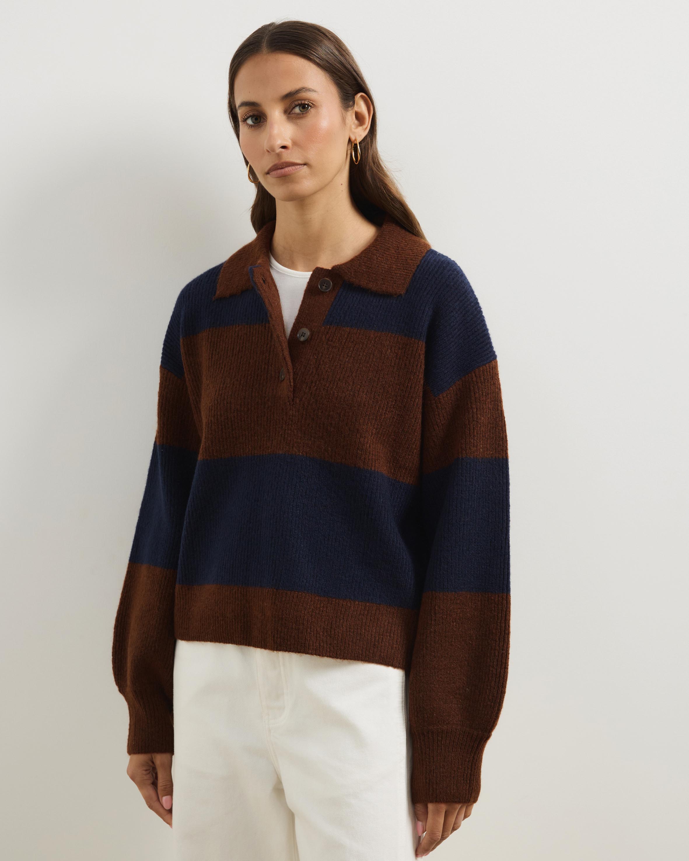 Lexi Stripe Knit Polo