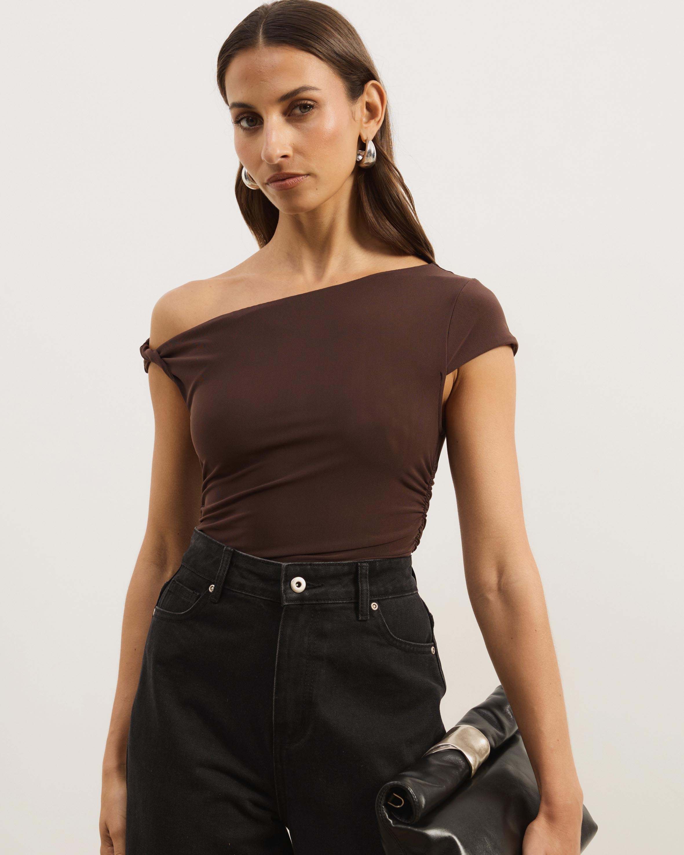 Freya Mesh Off Shoulder Twist Top