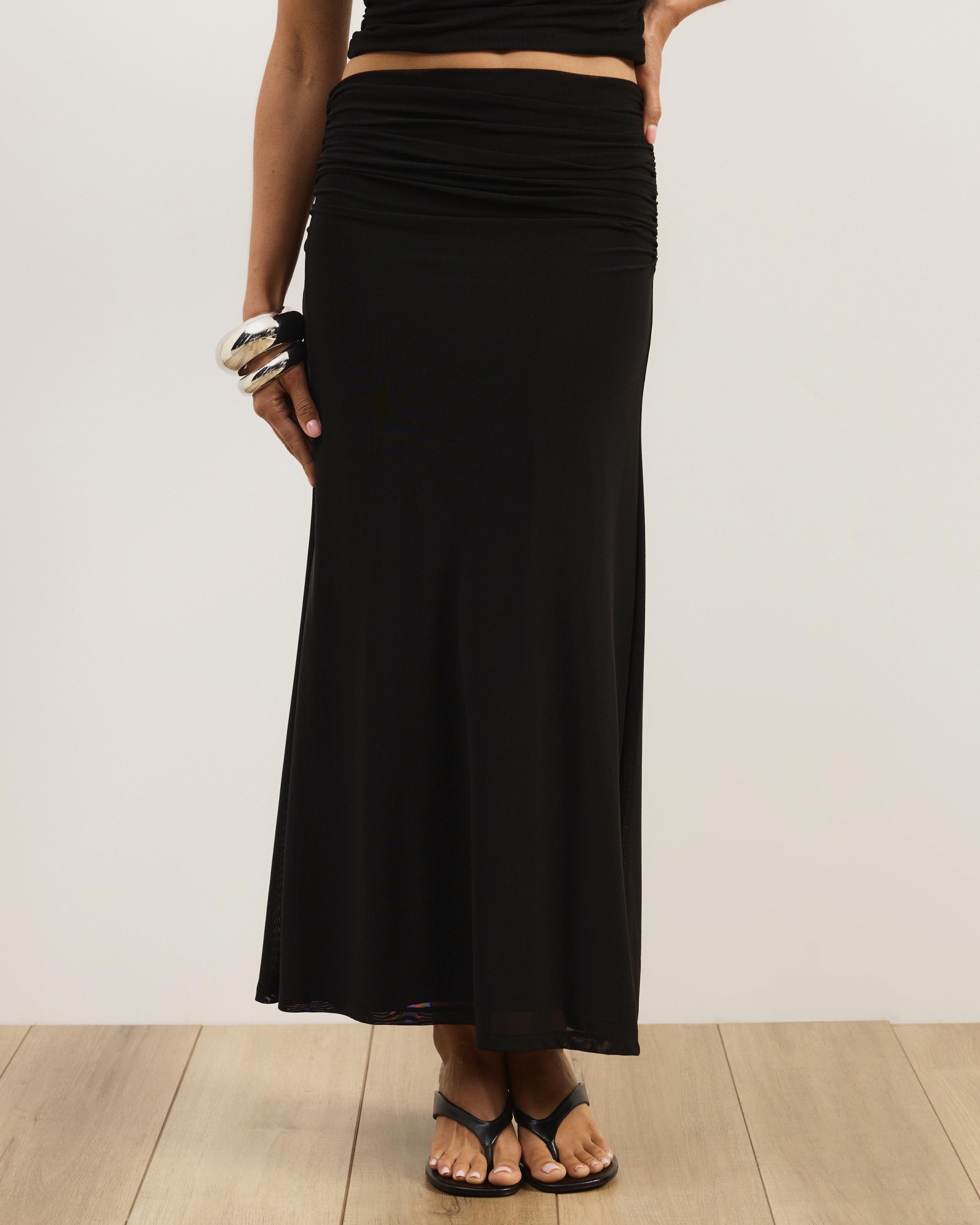 Thea Mesh Midi Skirt