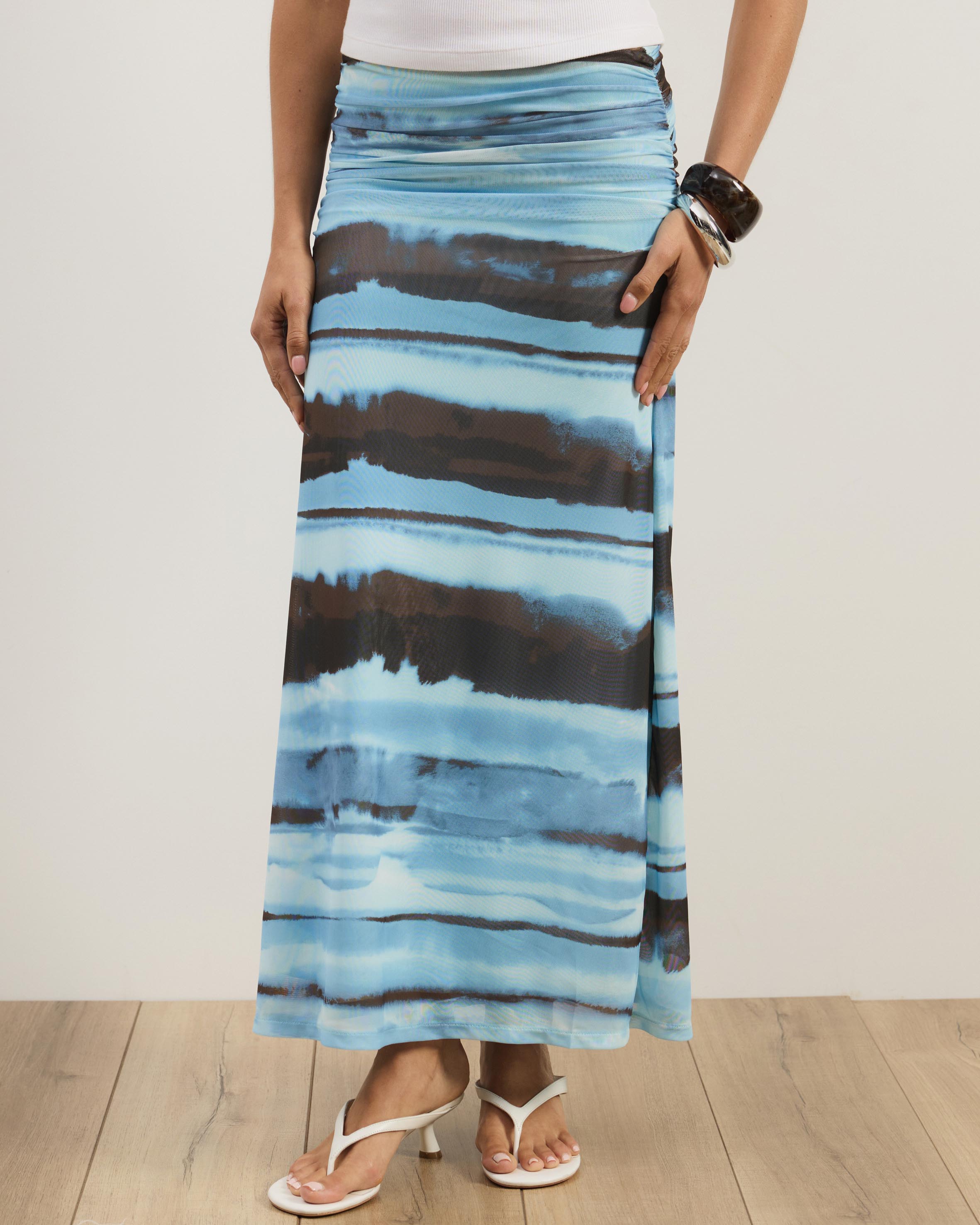 Thea Mesh Midi Skirt