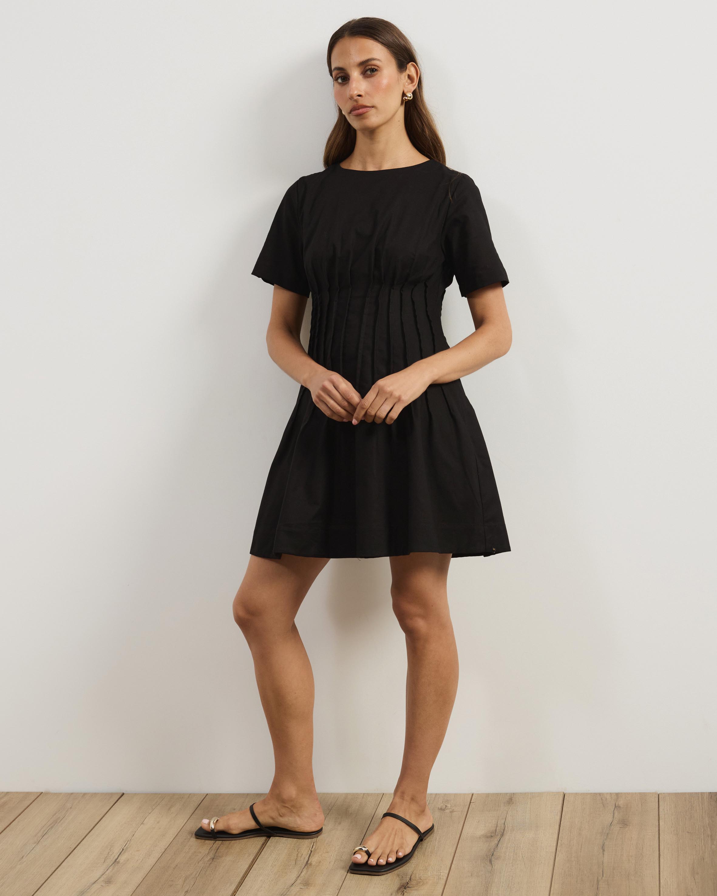 Maya Pleat Mini Dress