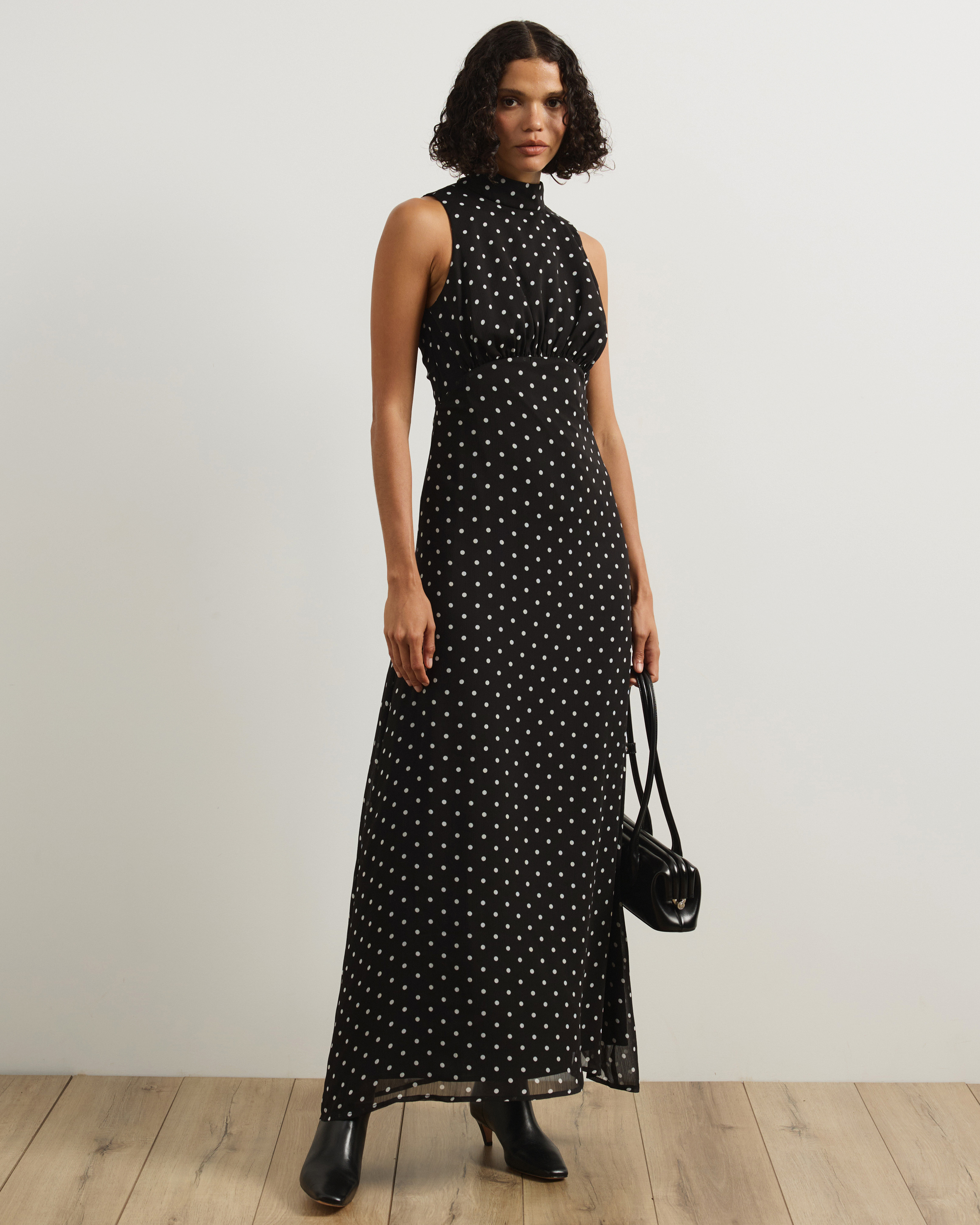Karla Maxi Georgette Spot Dress